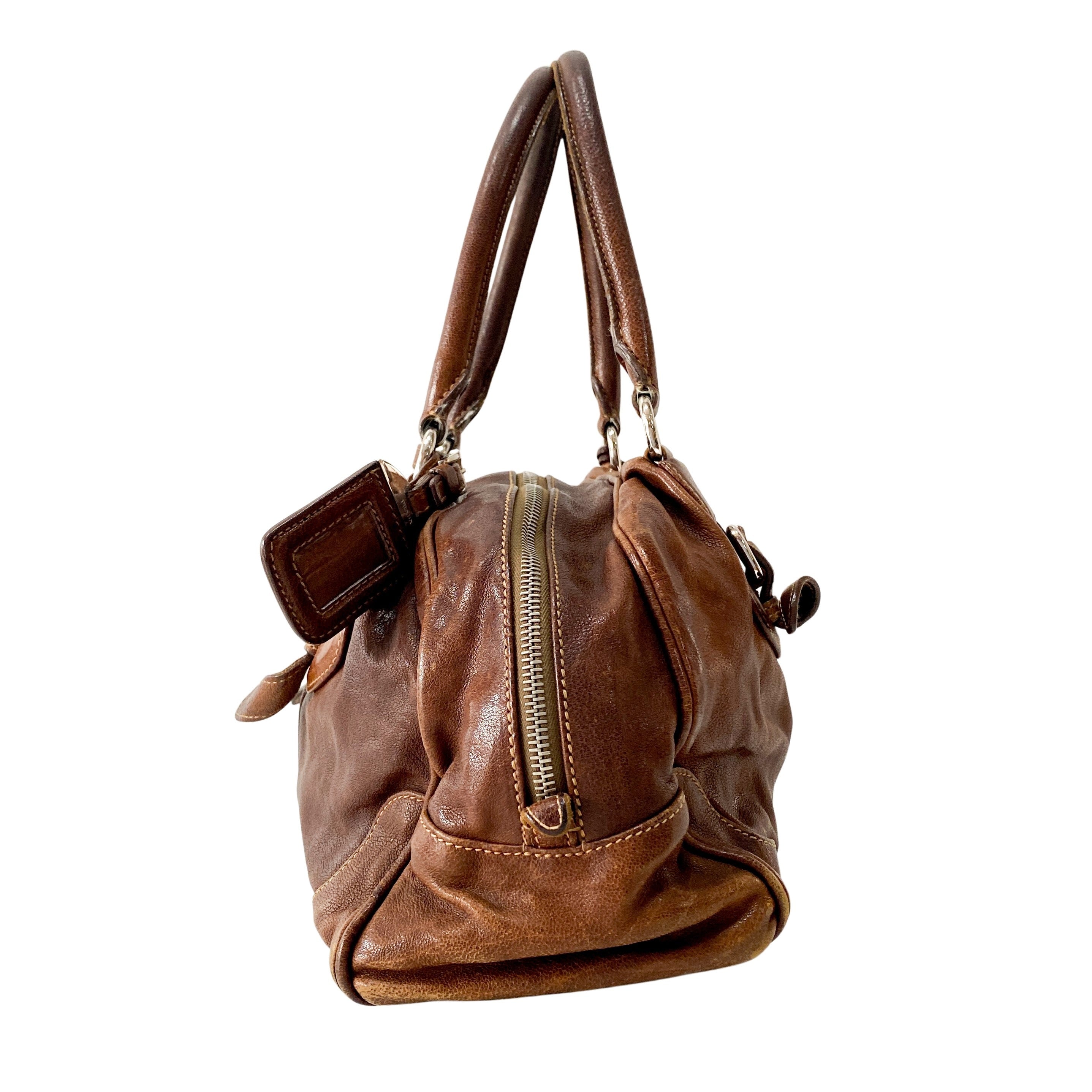 Brown Leather Handle Bag
