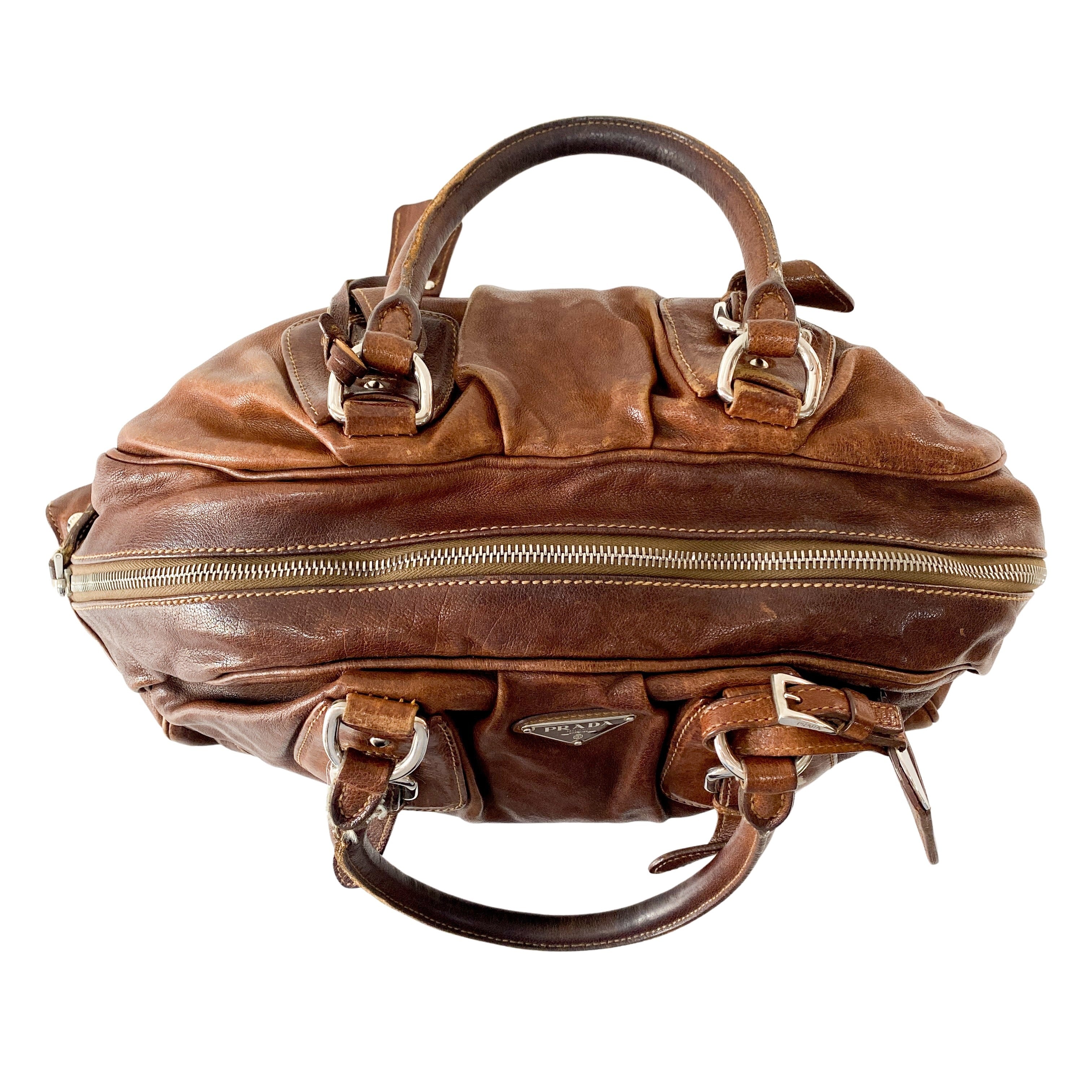 Brown Leather Handle Bag