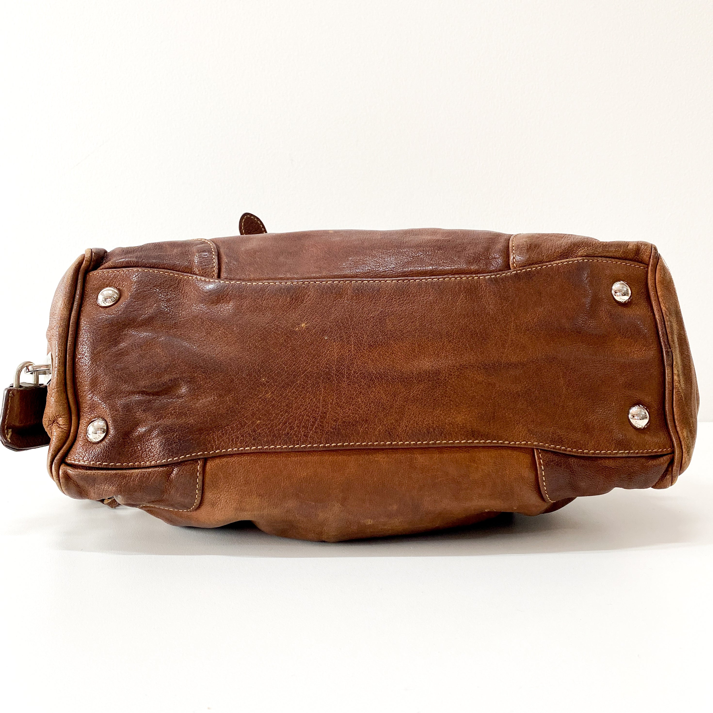Brown Leather Handle Bag