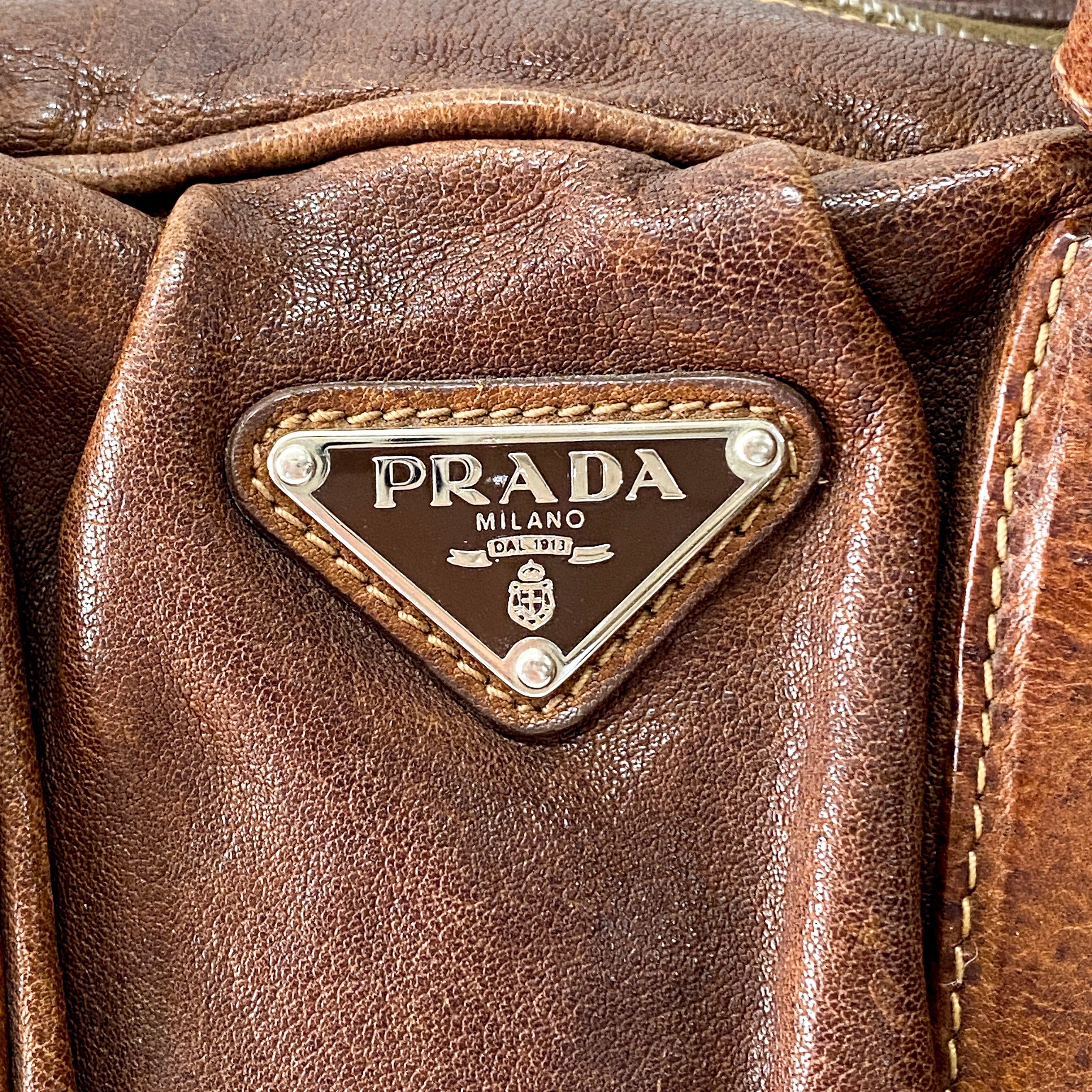 Brown Leather Handle Bag