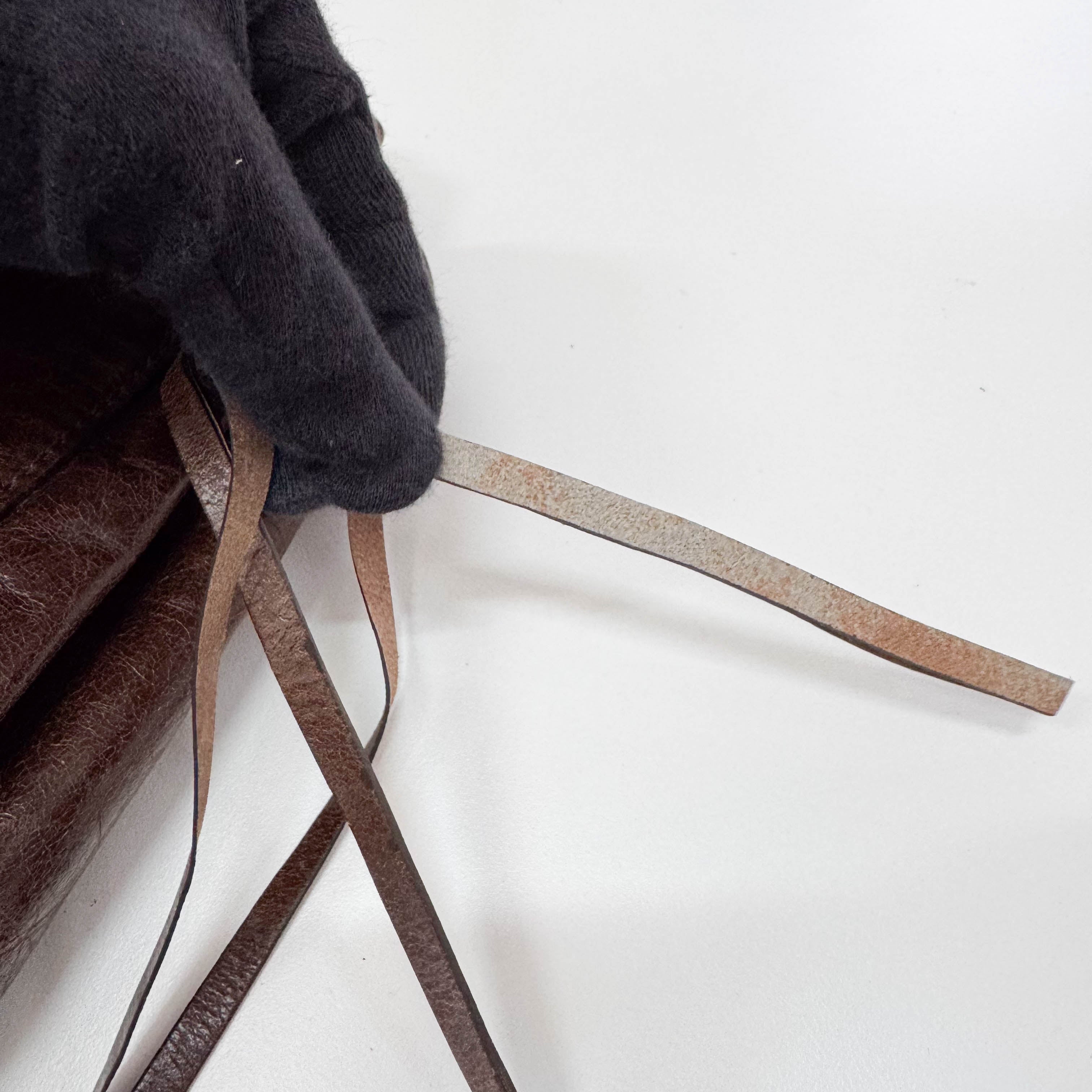 Vitello Brown Leather Top Handle Bag