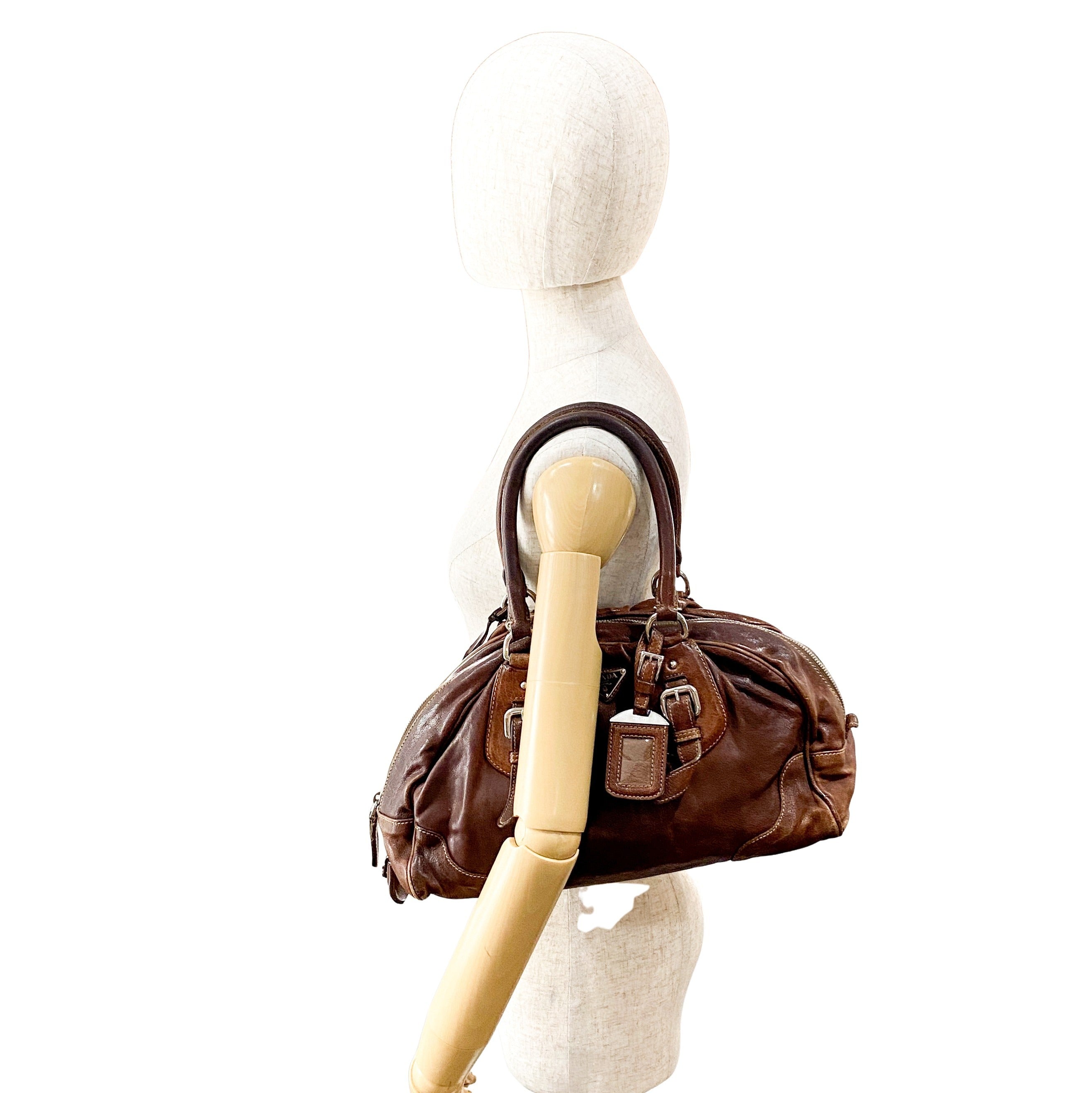 Brown Leather Handle Bag
