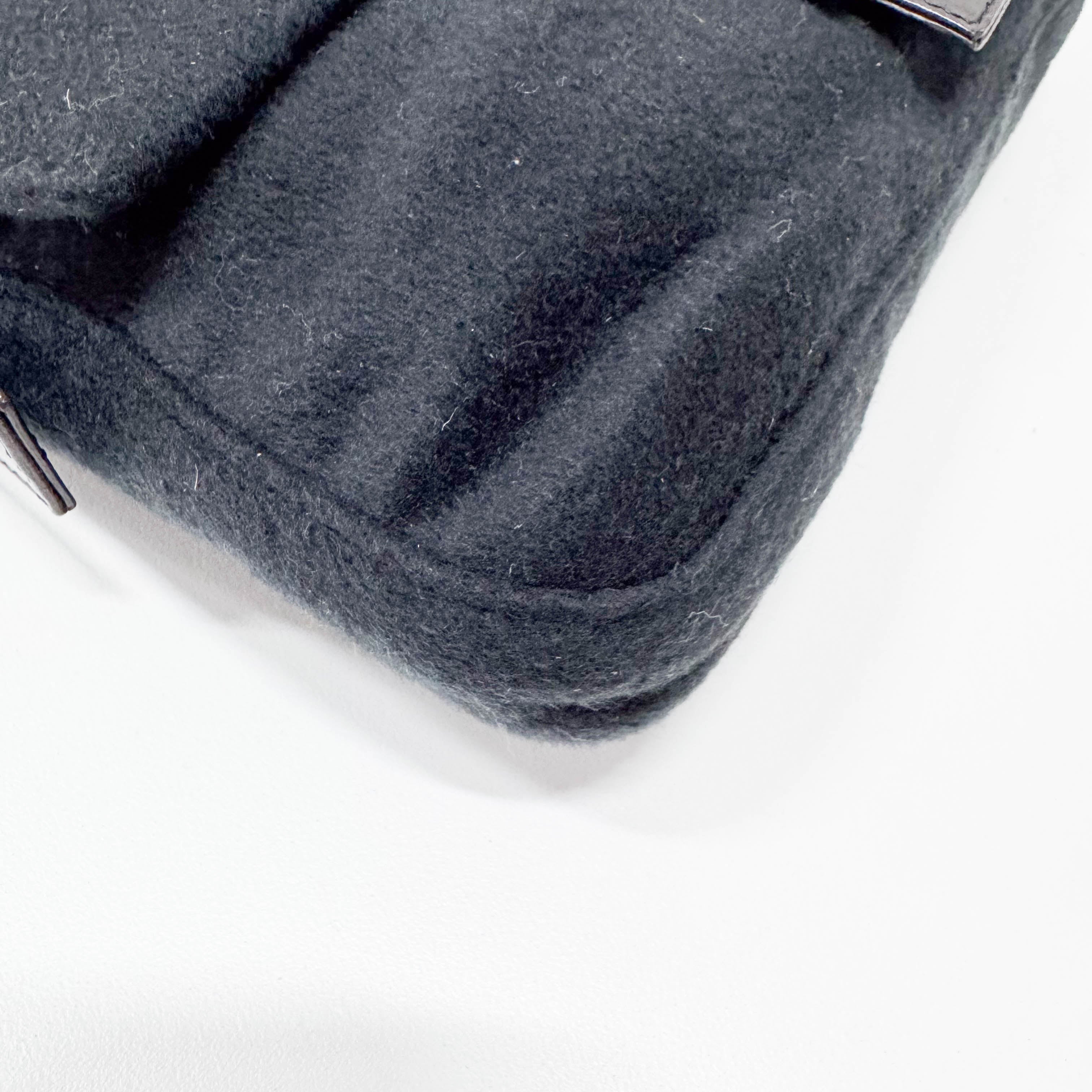 Baguette Black Cashmere Shoulder Bag