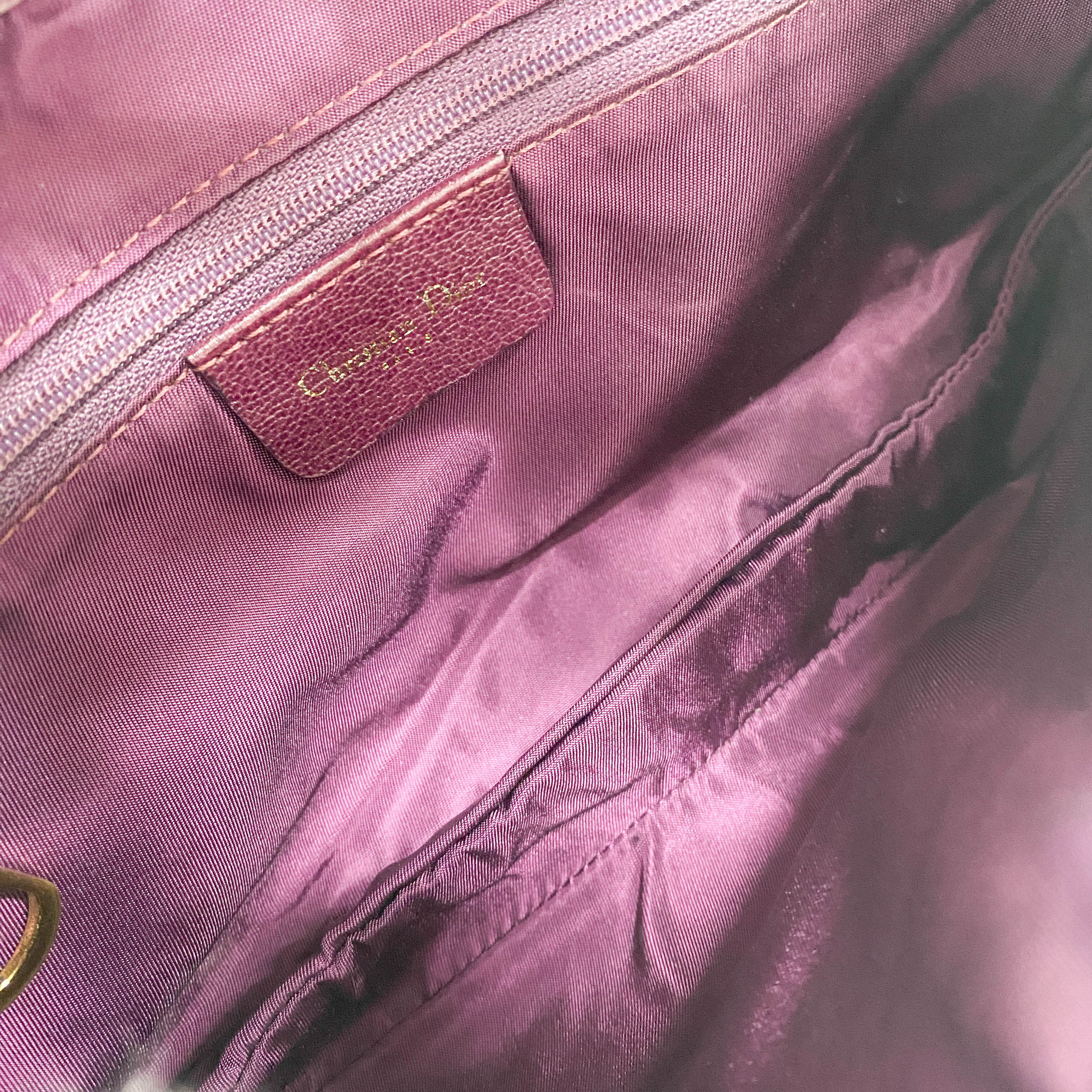 Double Saddle Purple Leather Shoulder Bag