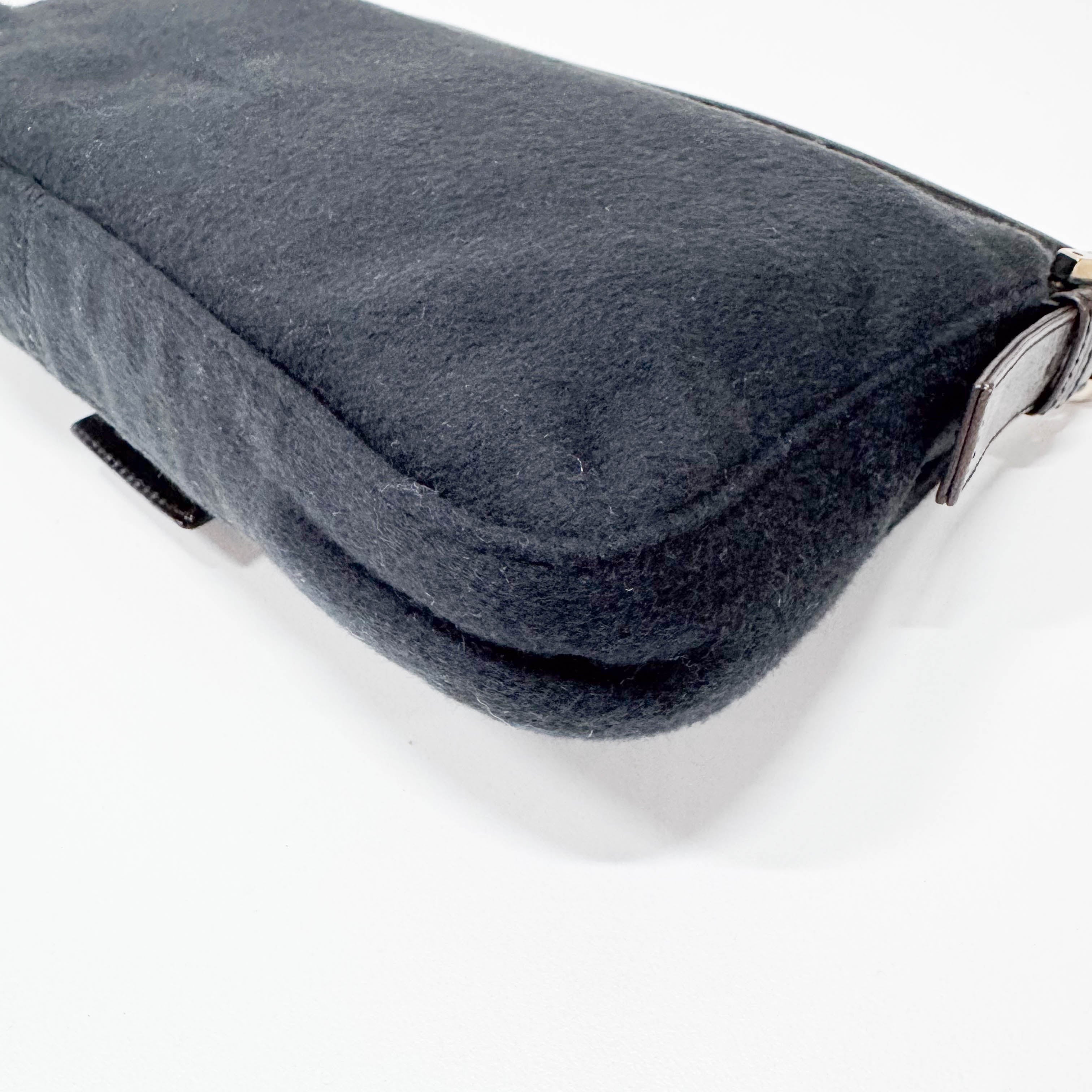 Baguette Black Cashmere Shoulder Bag