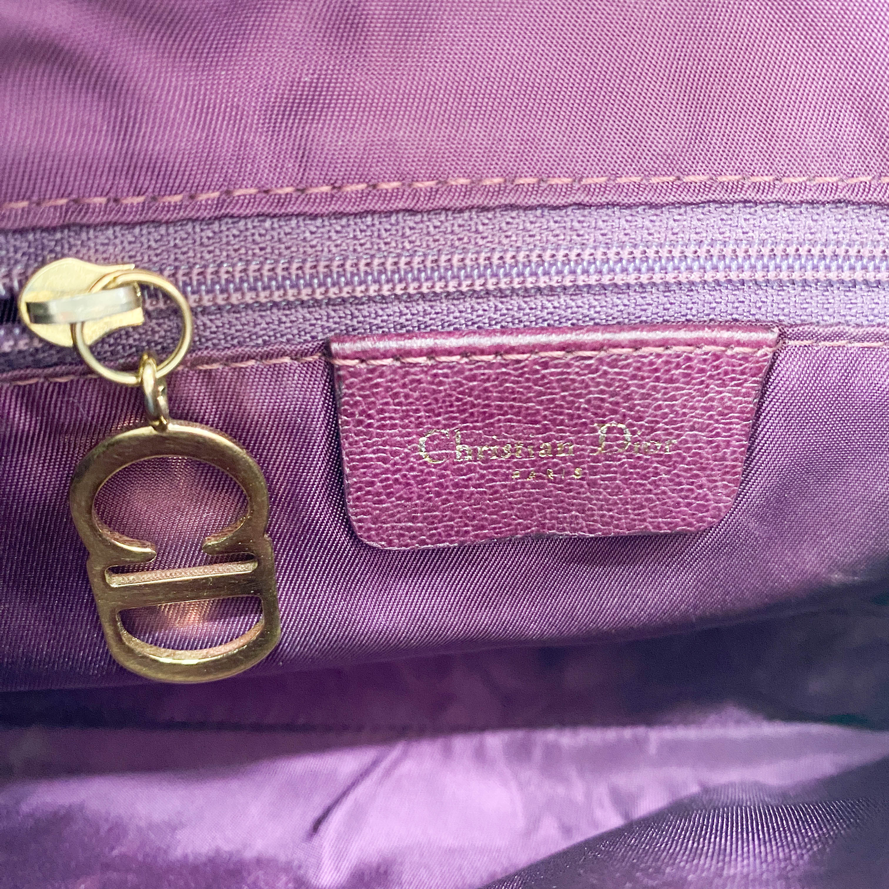 Double Saddle Purple Leather Shoulder Bag
