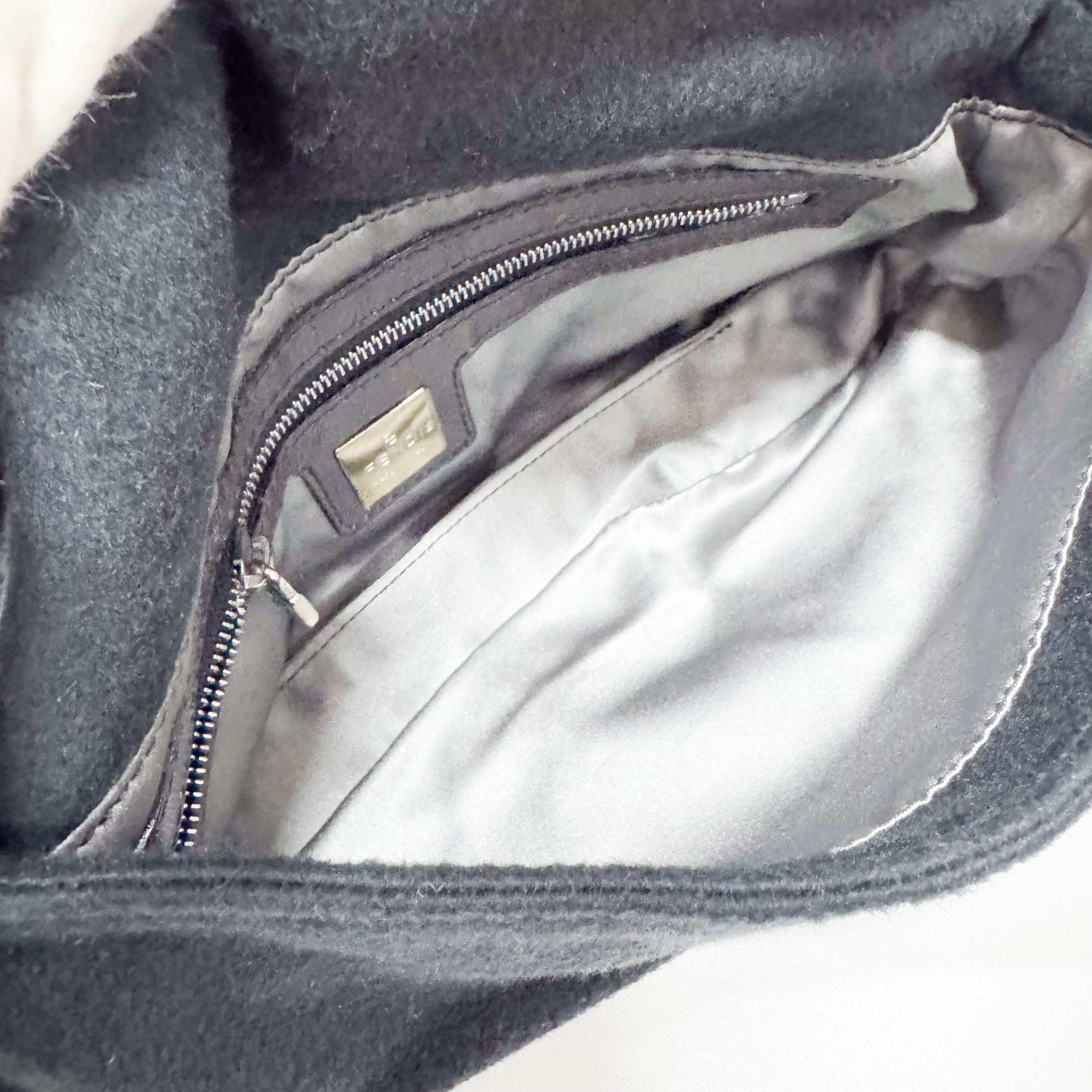 Baguette Black Cashmere Shoulder Bag