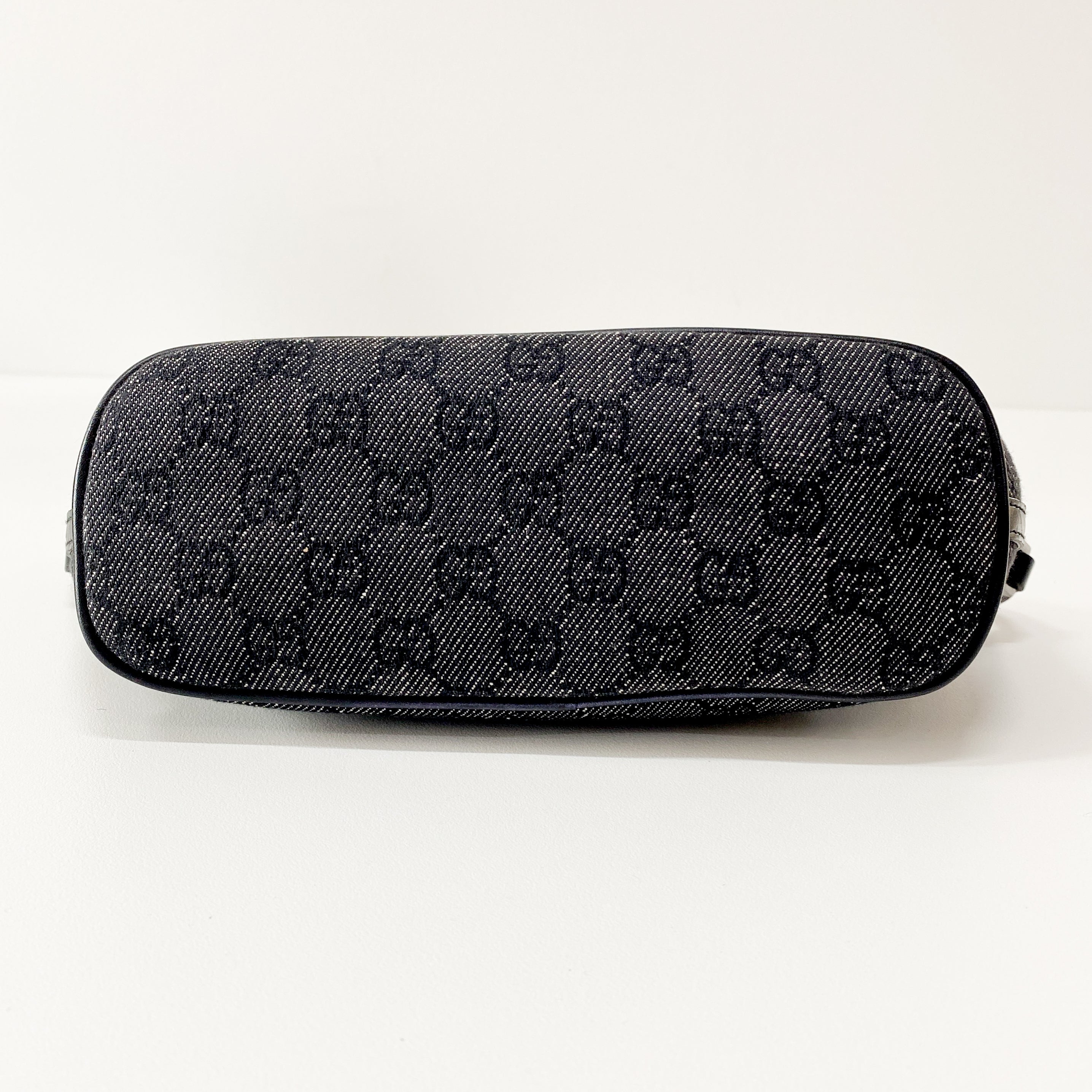 Black GG Canvas Boat Pouch
