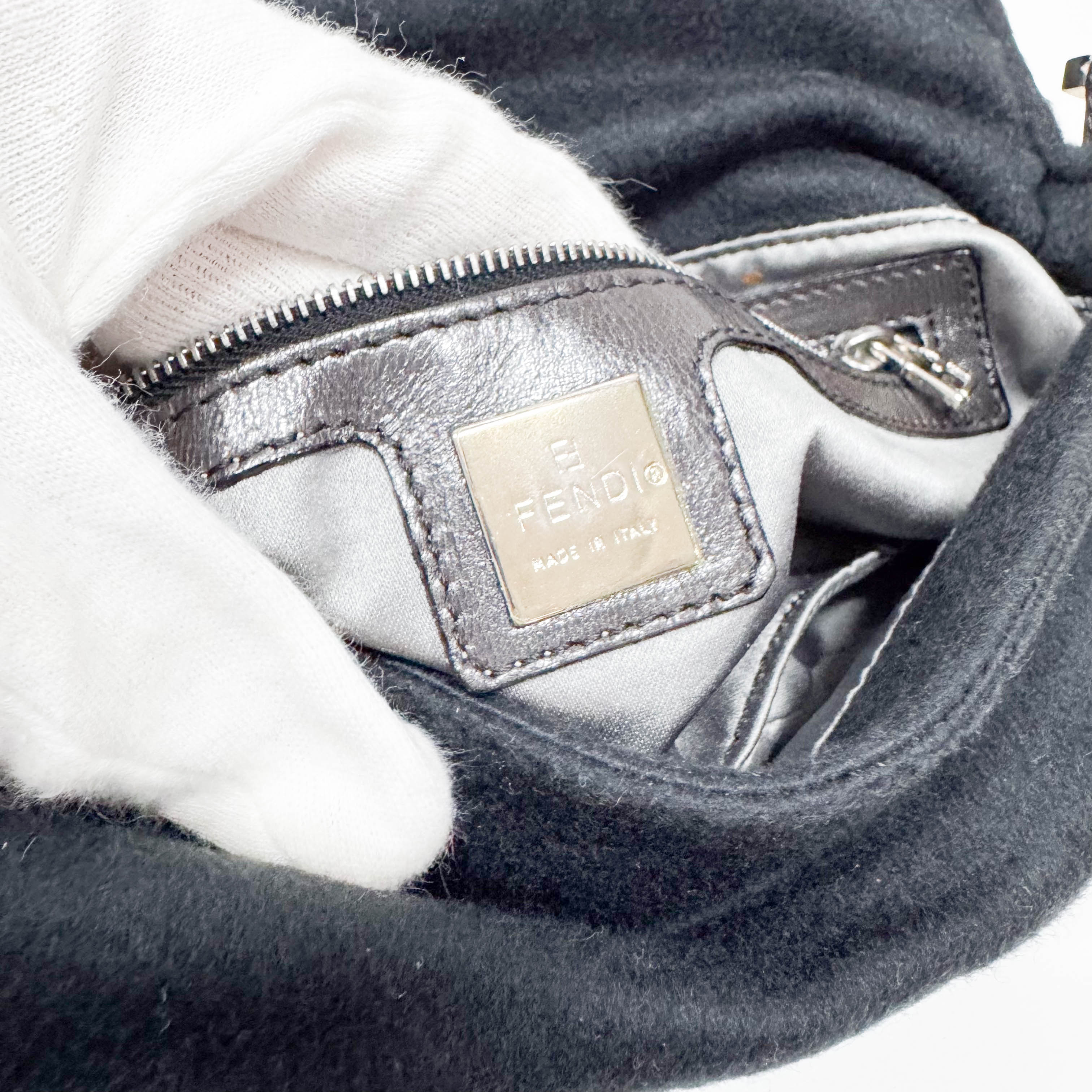 Baguette Black Cashmere Shoulder Bag