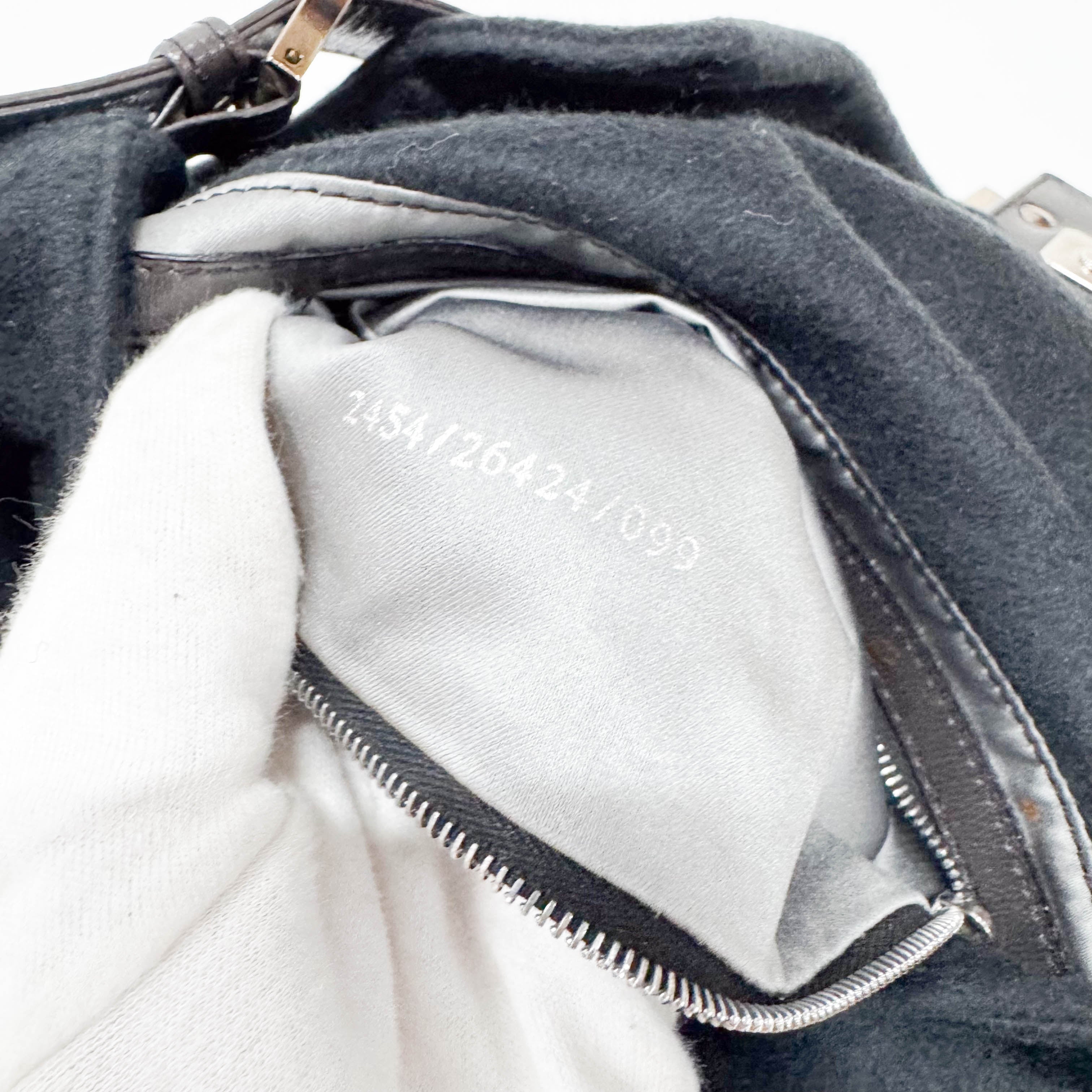 Baguette Black Cashmere Shoulder Bag