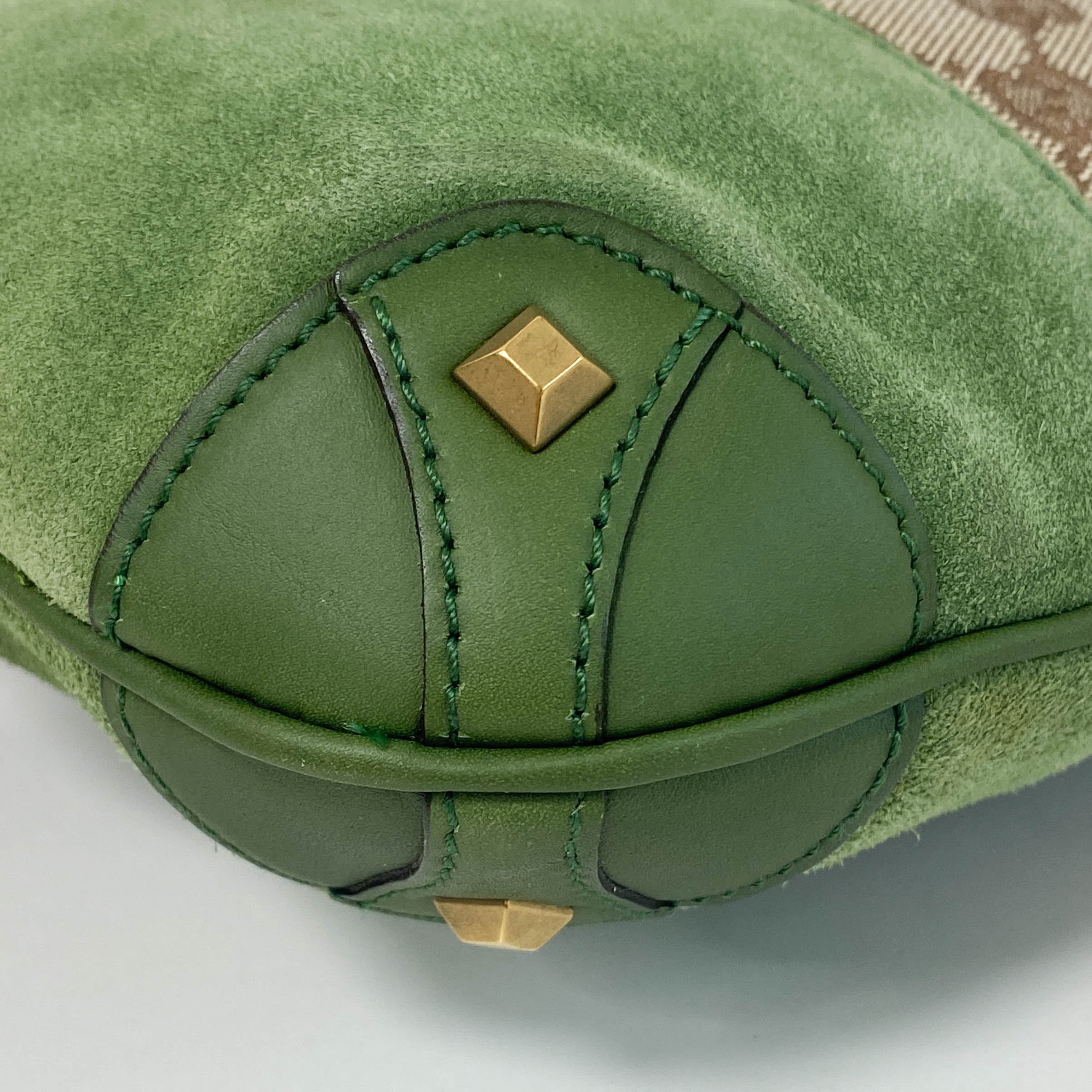 New Jackie Green Suede Shoulder Bag