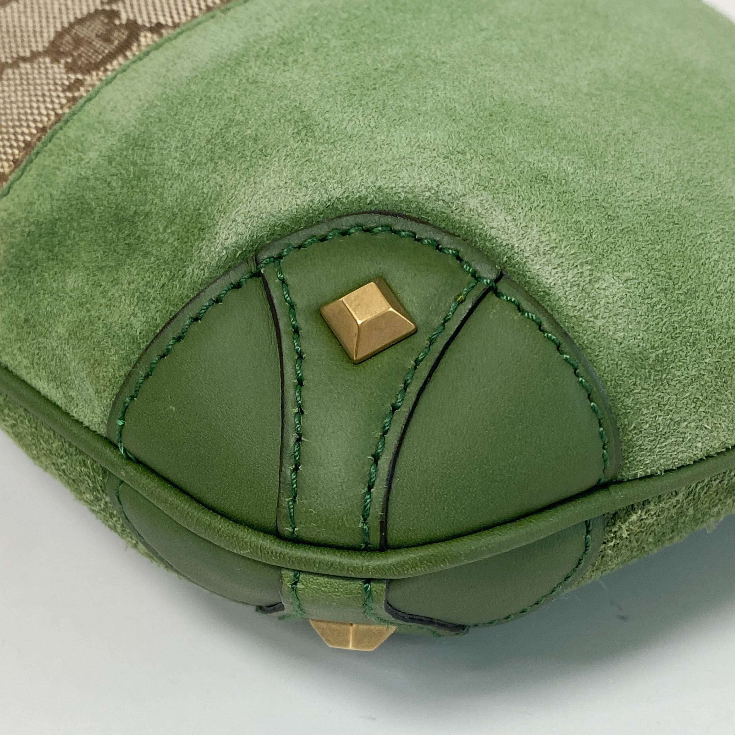 New Jackie Green Suede Shoulder Bag