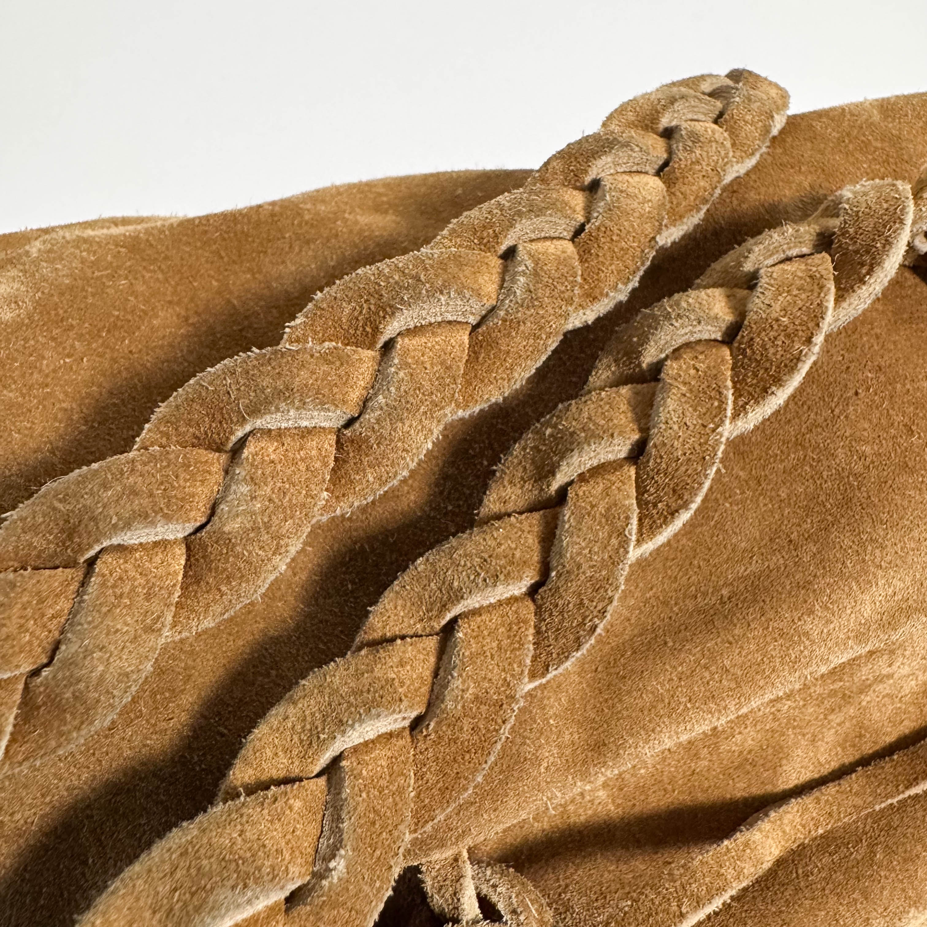 Archive Beige Suede Shoulder Bag