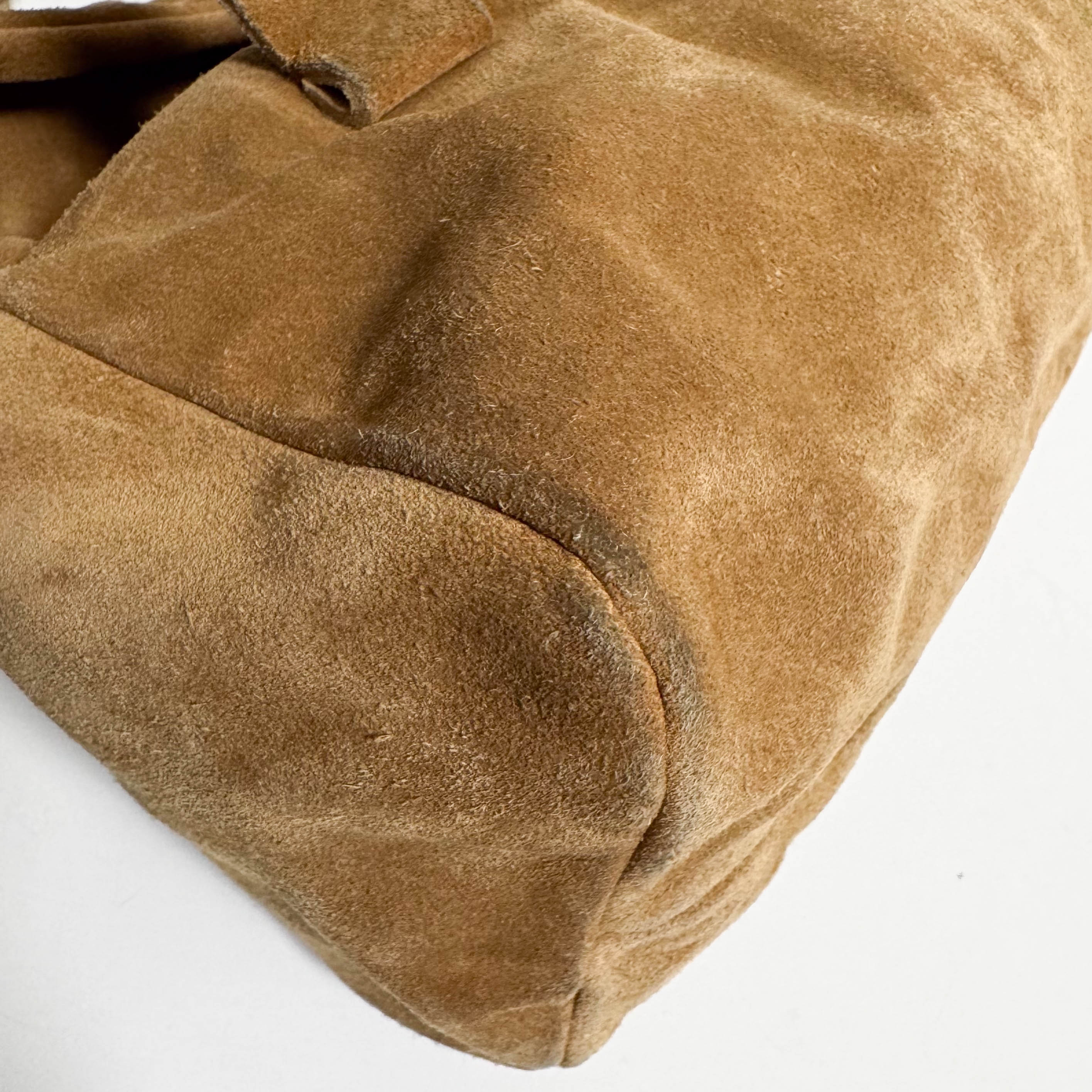 Archive Beige Suede Shoulder Bag