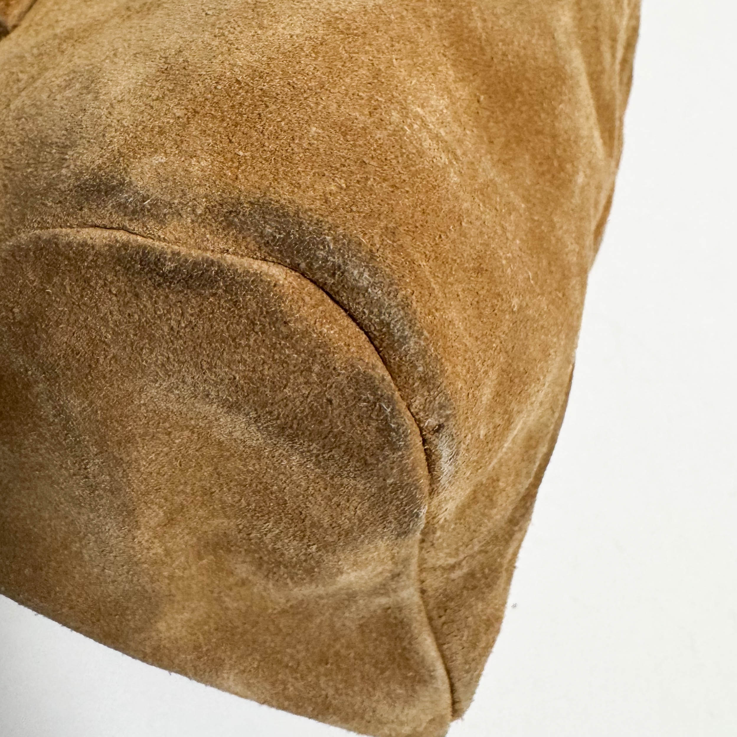 Archive Beige Suede Shoulder Bag