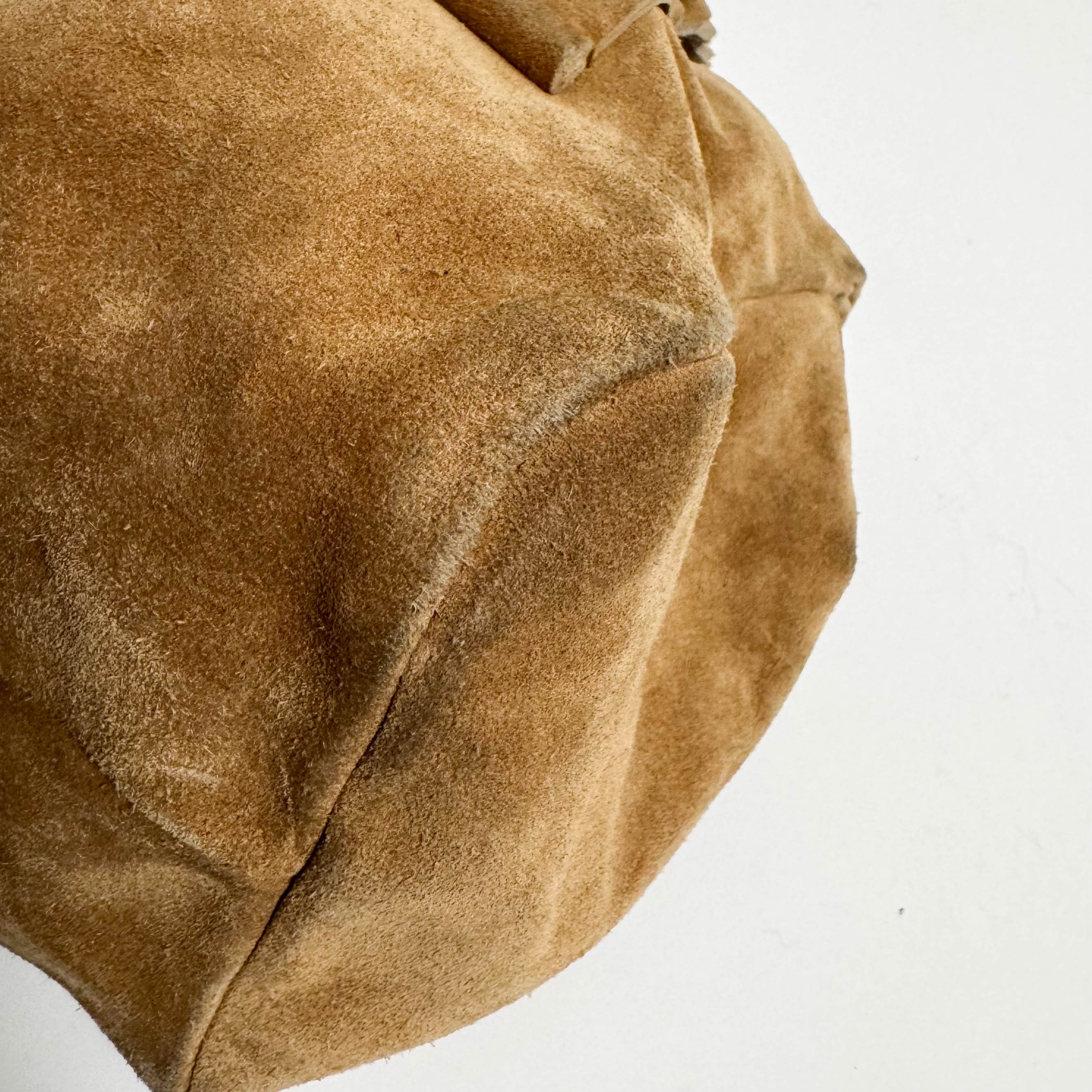 Archive Beige Suede Shoulder Bag