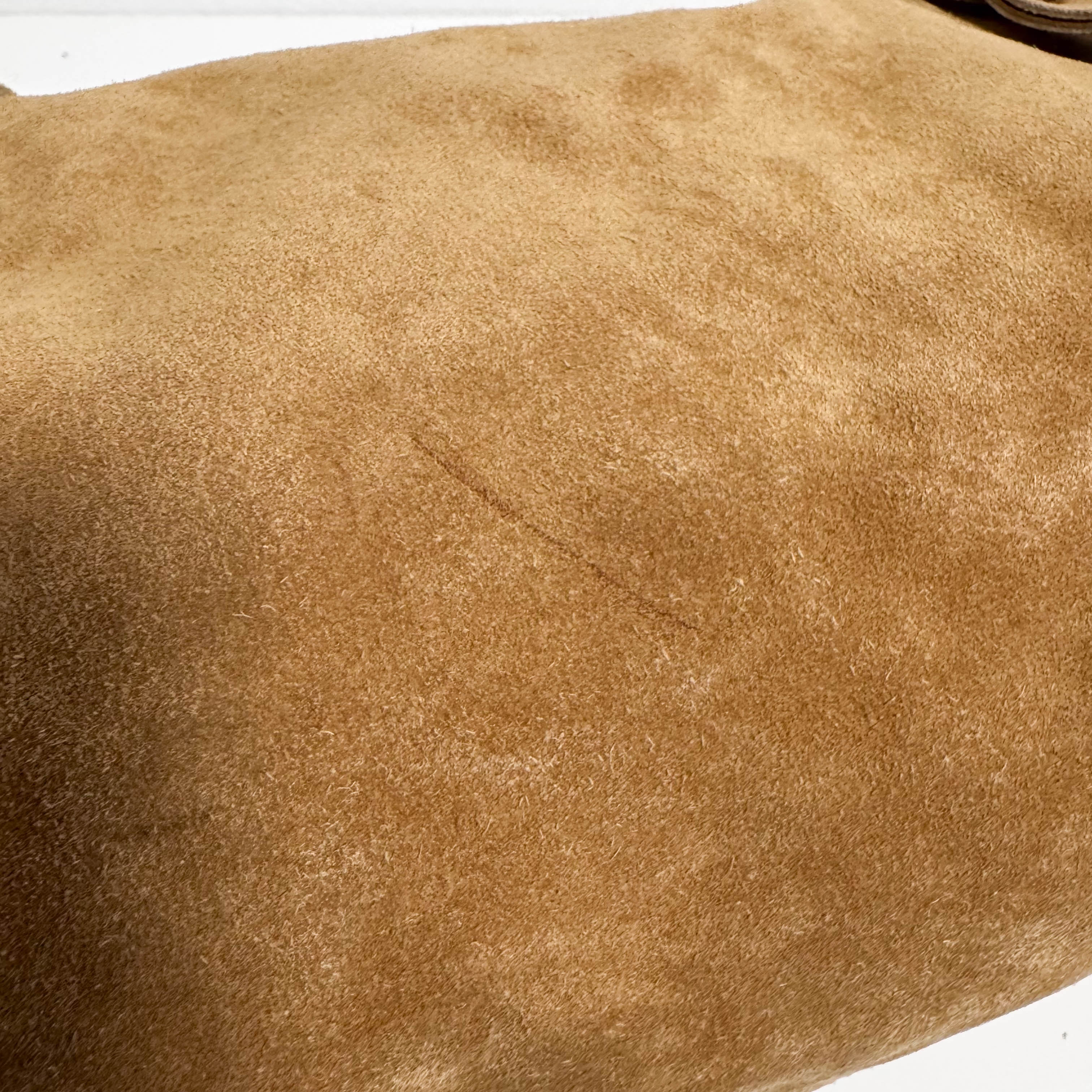 Archive Beige Suede Shoulder Bag