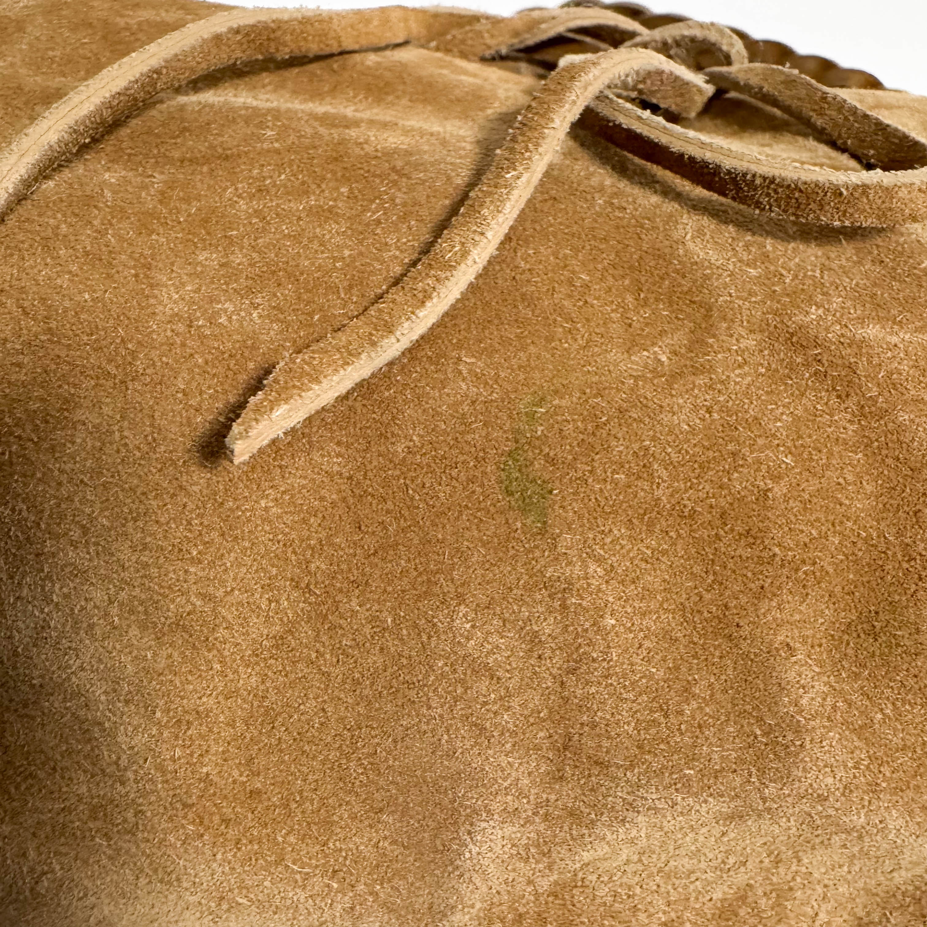 Archive Beige Suede Shoulder Bag