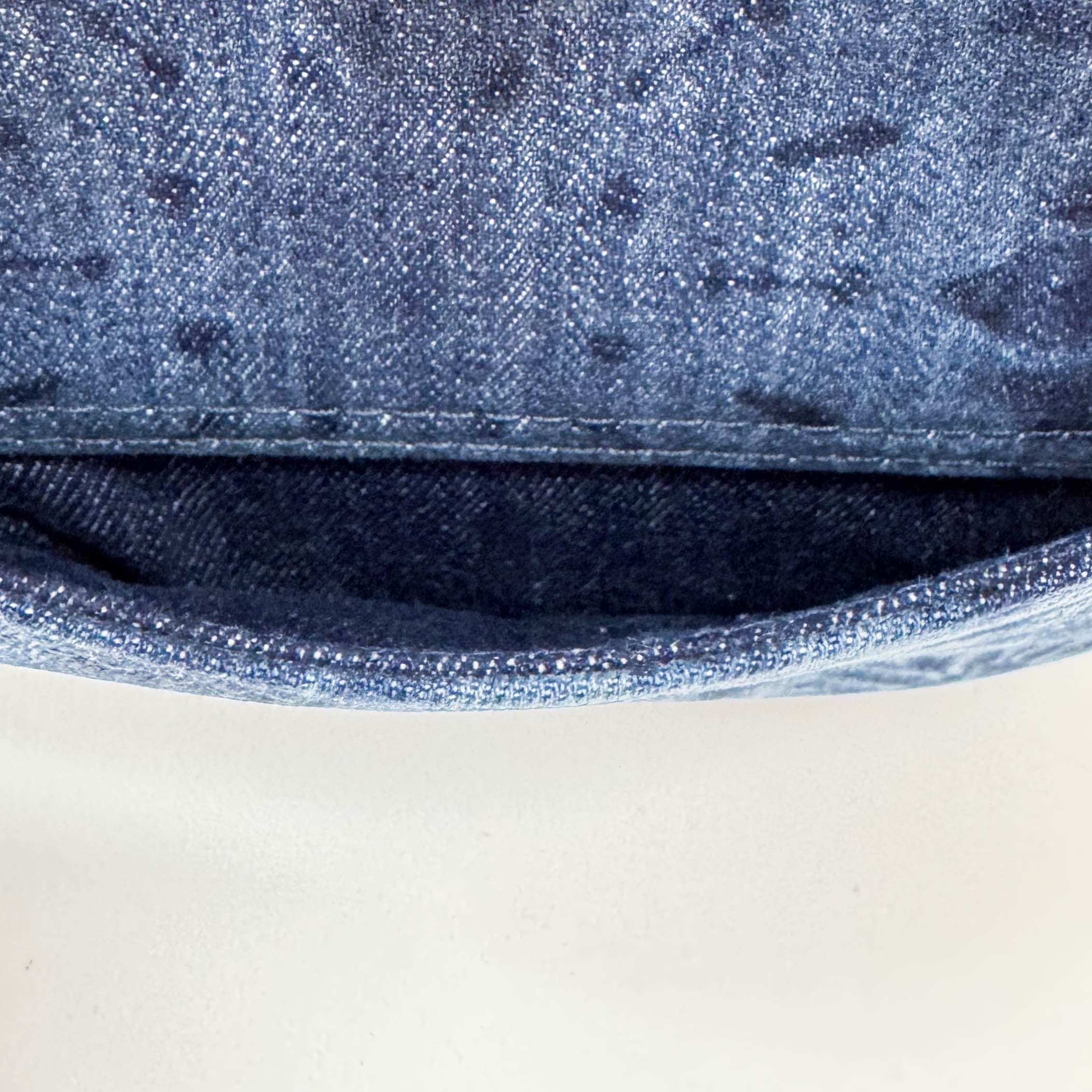 Saddle Blue Denim Shoulder Bag