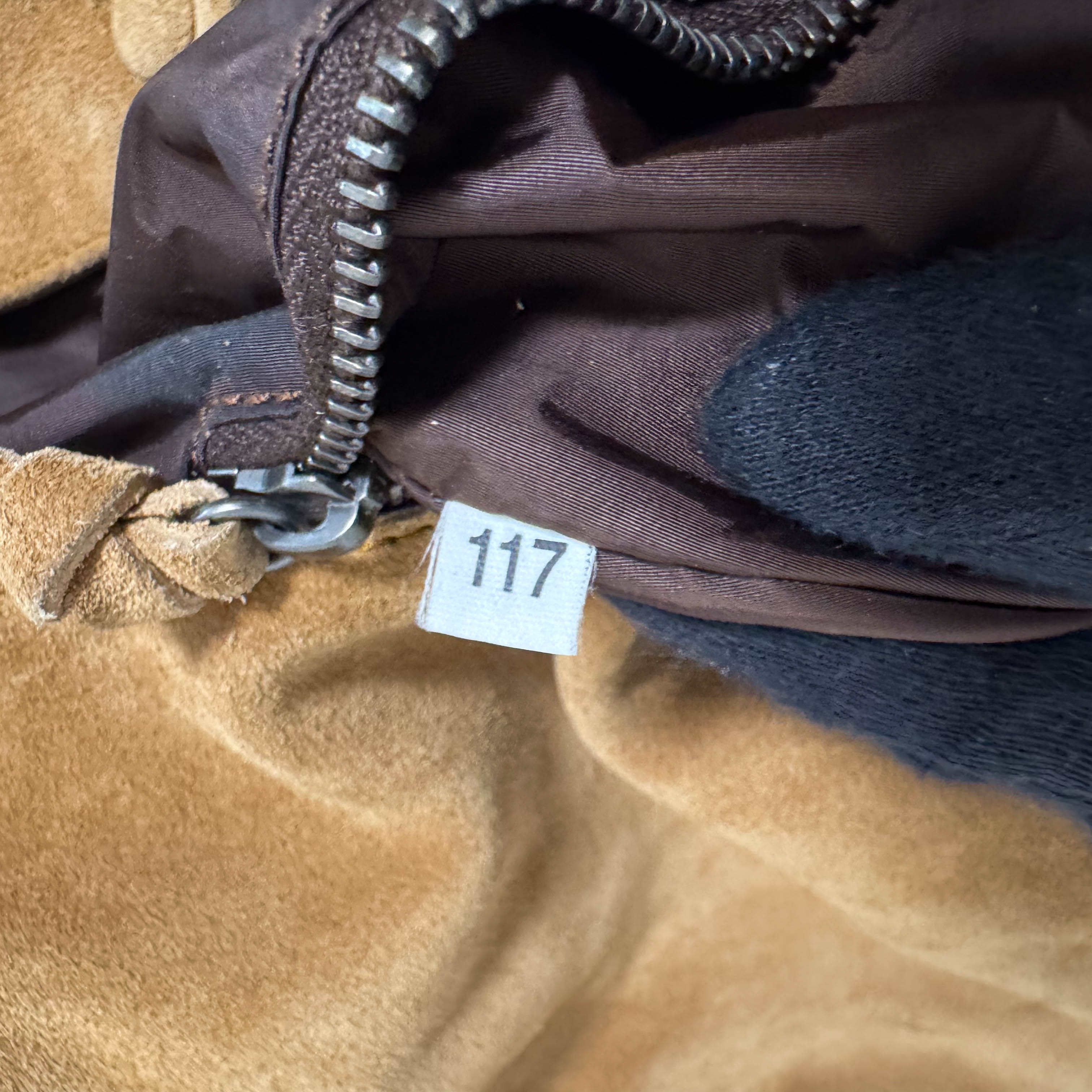 Archive Beige Suede Shoulder Bag