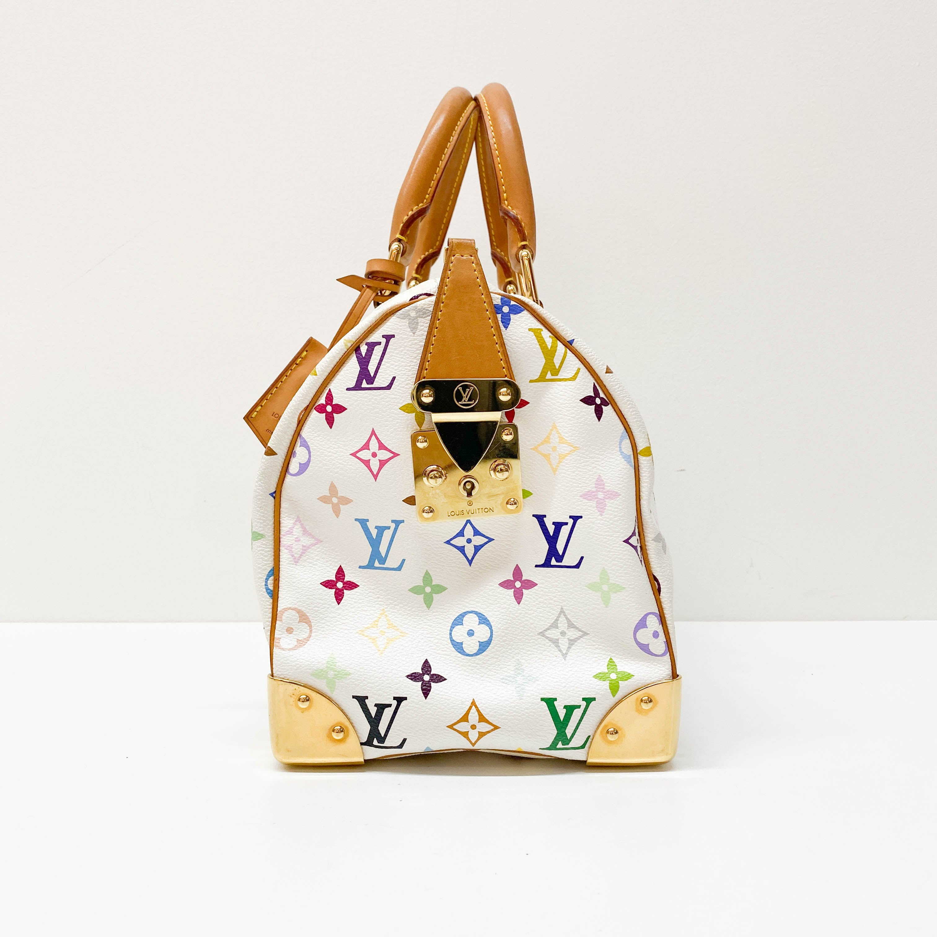 Monogram White Coated Canvas 30 Hand Bag