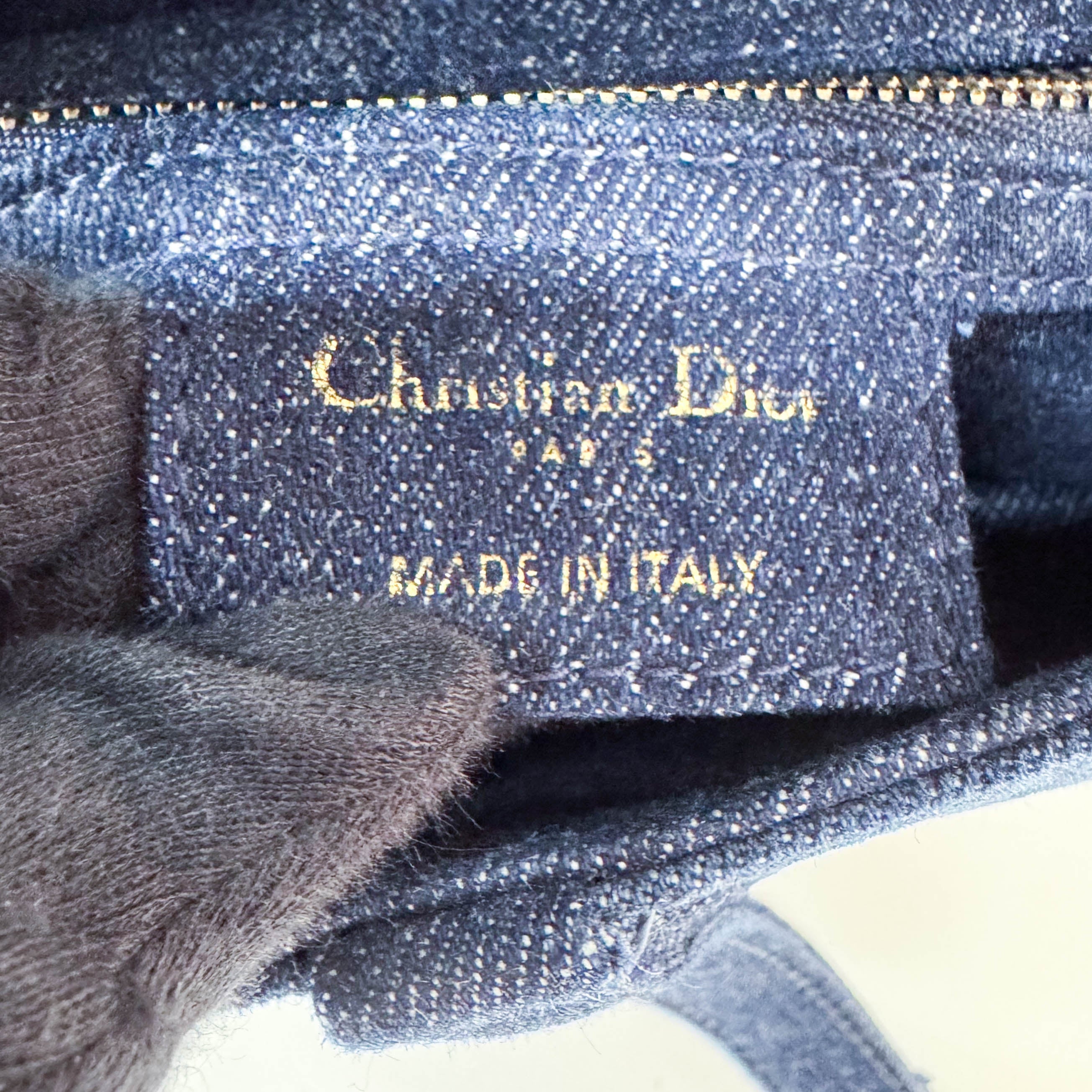 Saddle Blue Denim Shoulder Bag