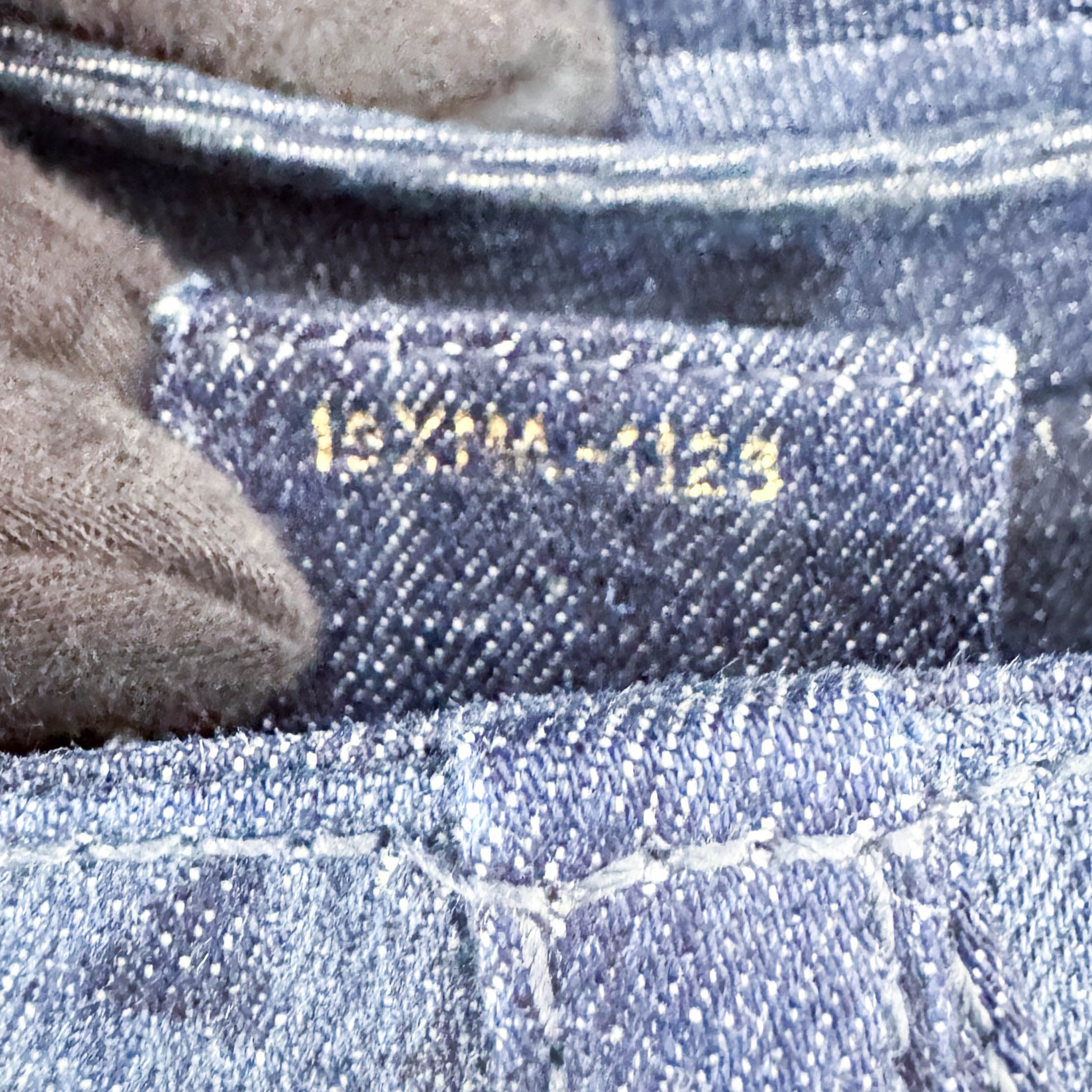 Saddle Blue Denim Shoulder Bag