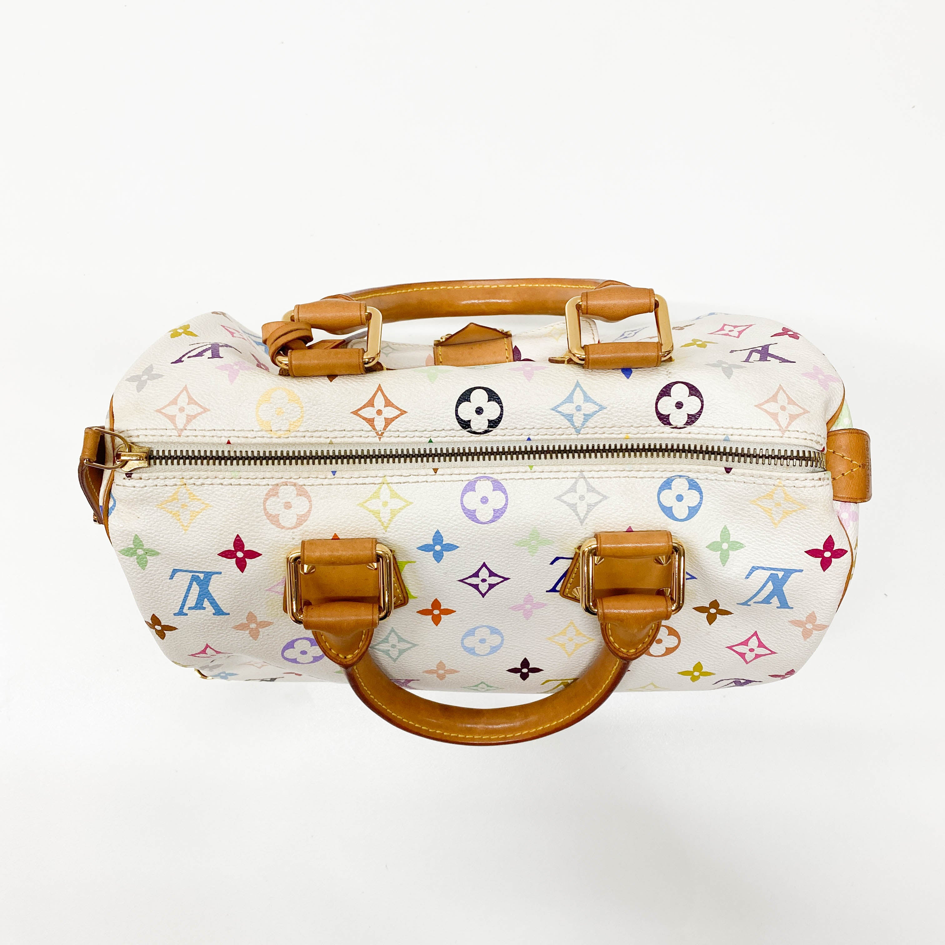 Monogram White Coated Canvas 30 Hand Bag