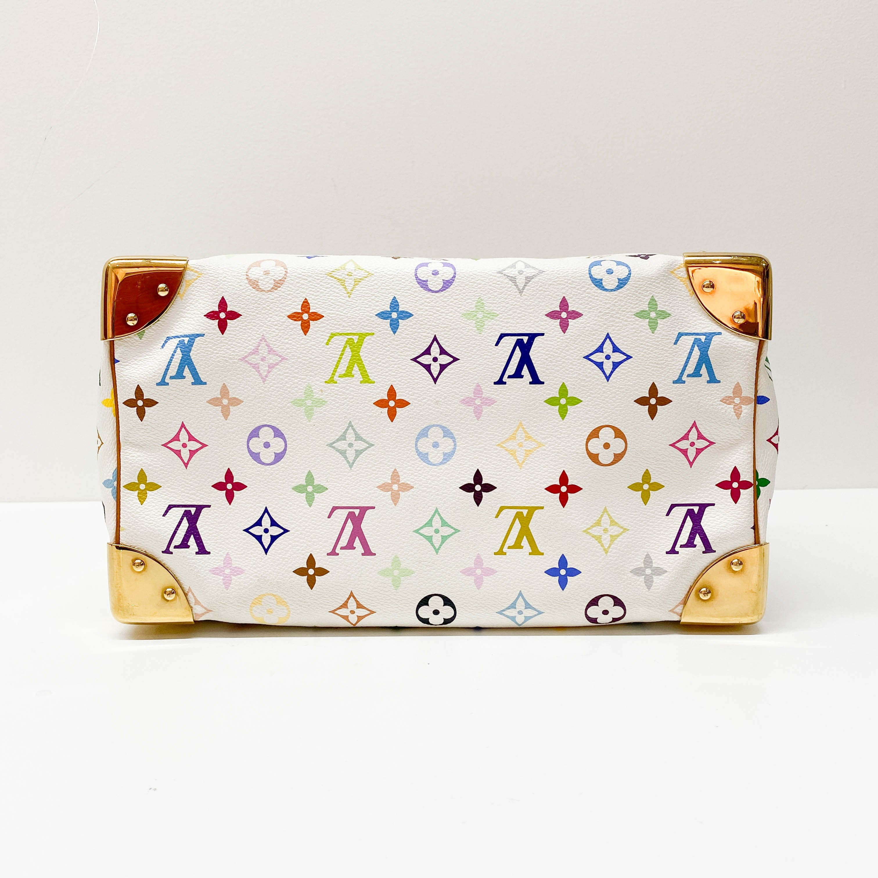 Monogram White Coated Canvas 30 Hand Bag