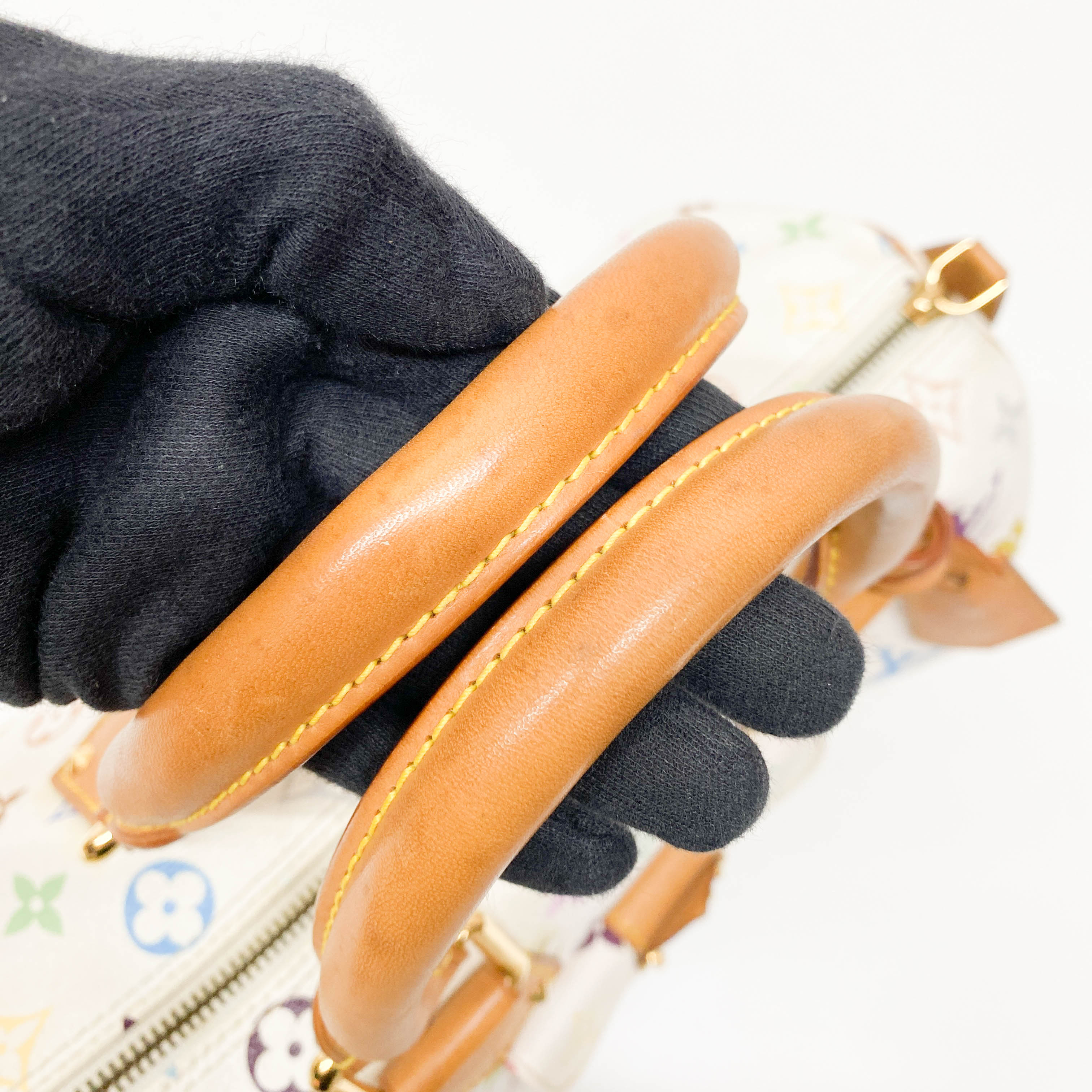 Monogram White Coated Canvas 30 Hand Bag