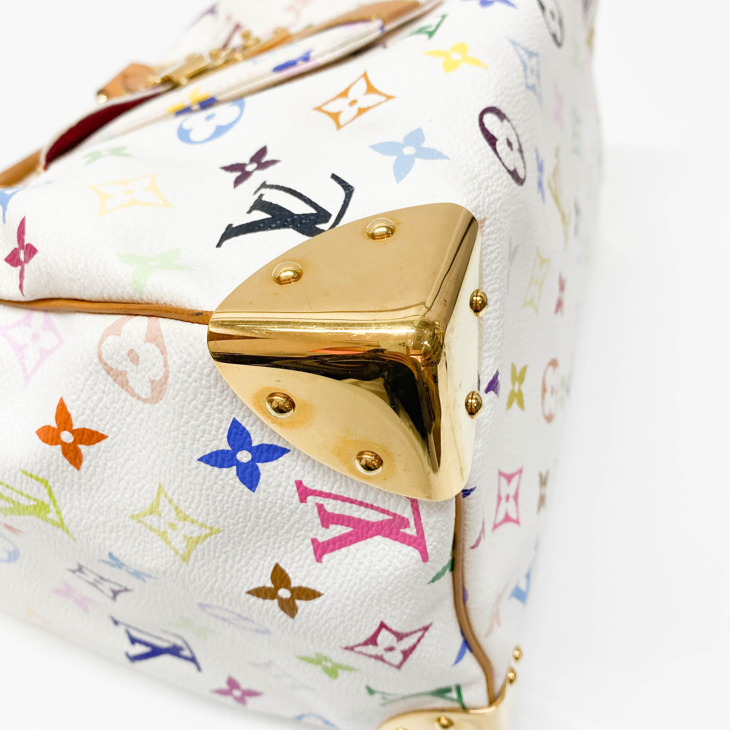 Monogram White Coated Canvas 30 Hand Bag