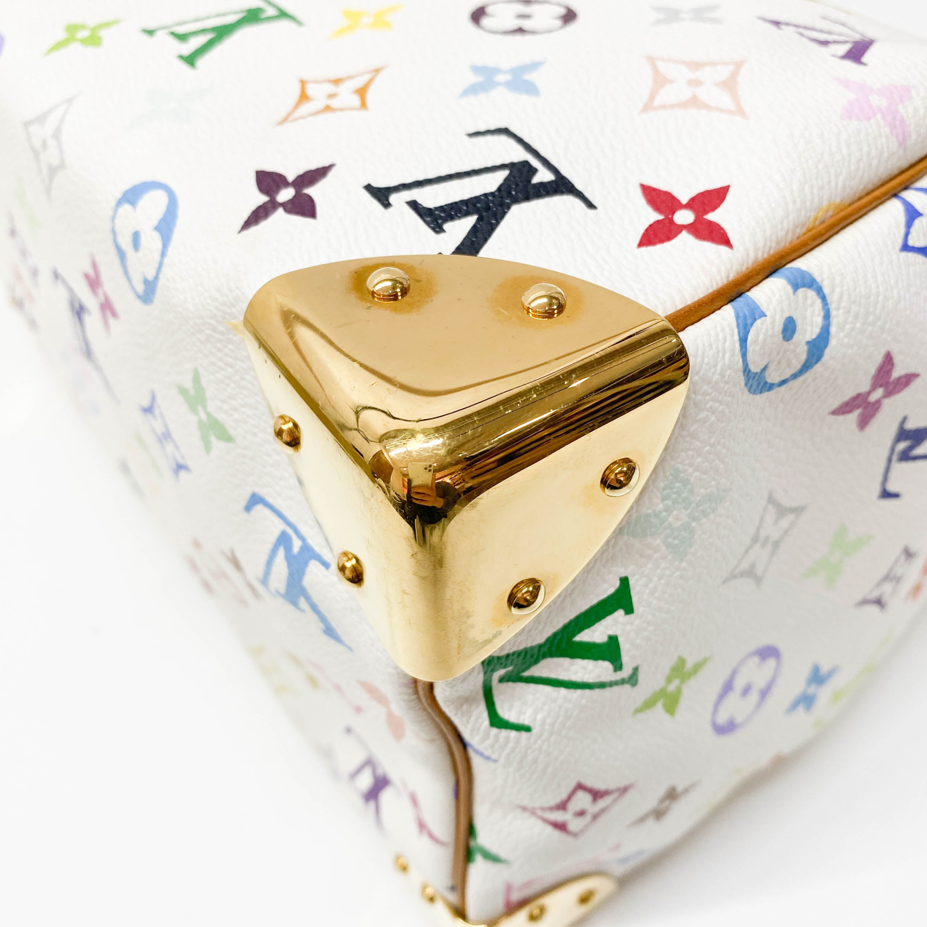 Monogram White Coated Canvas 30 Hand Bag