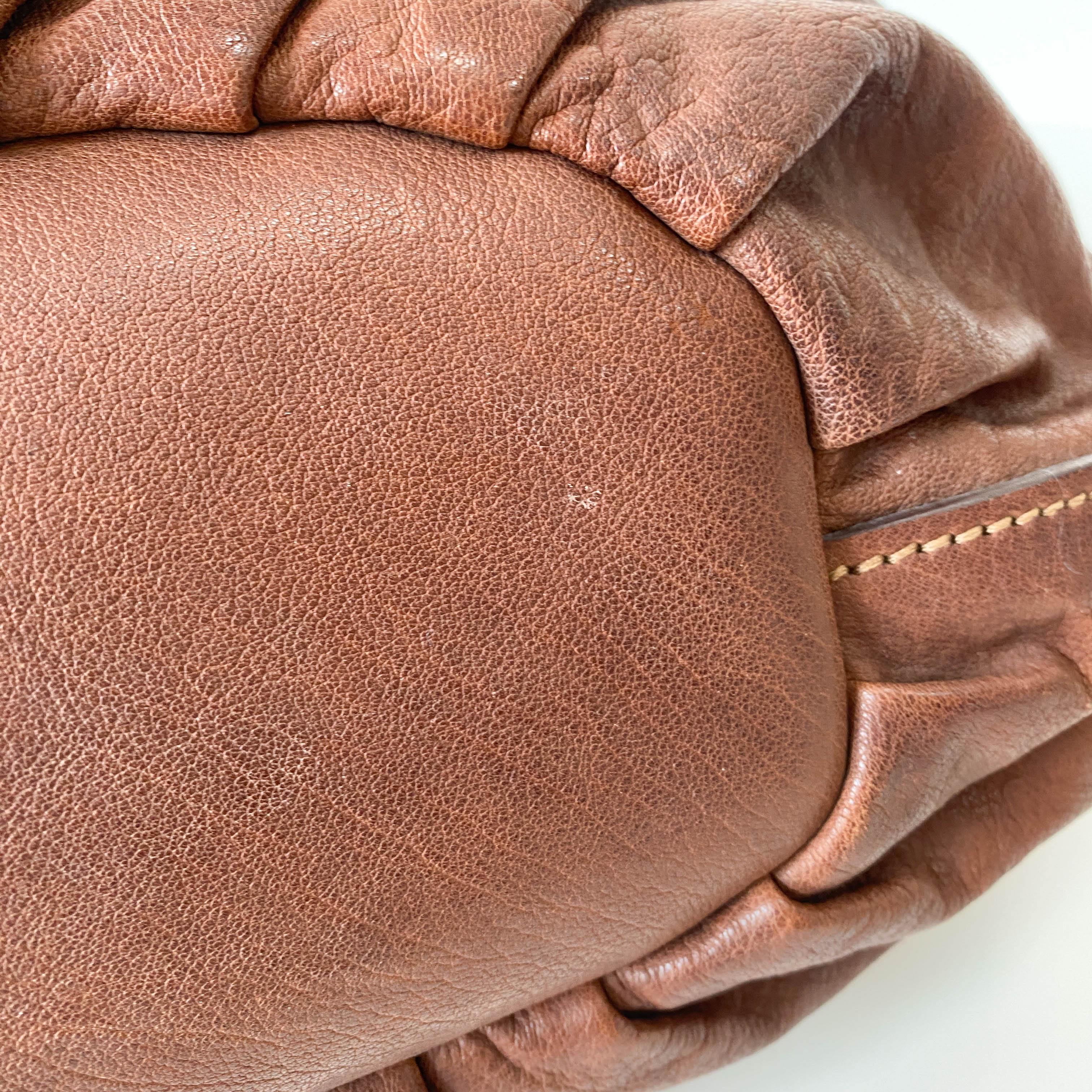 Vintage Brown Leather Tote Bag