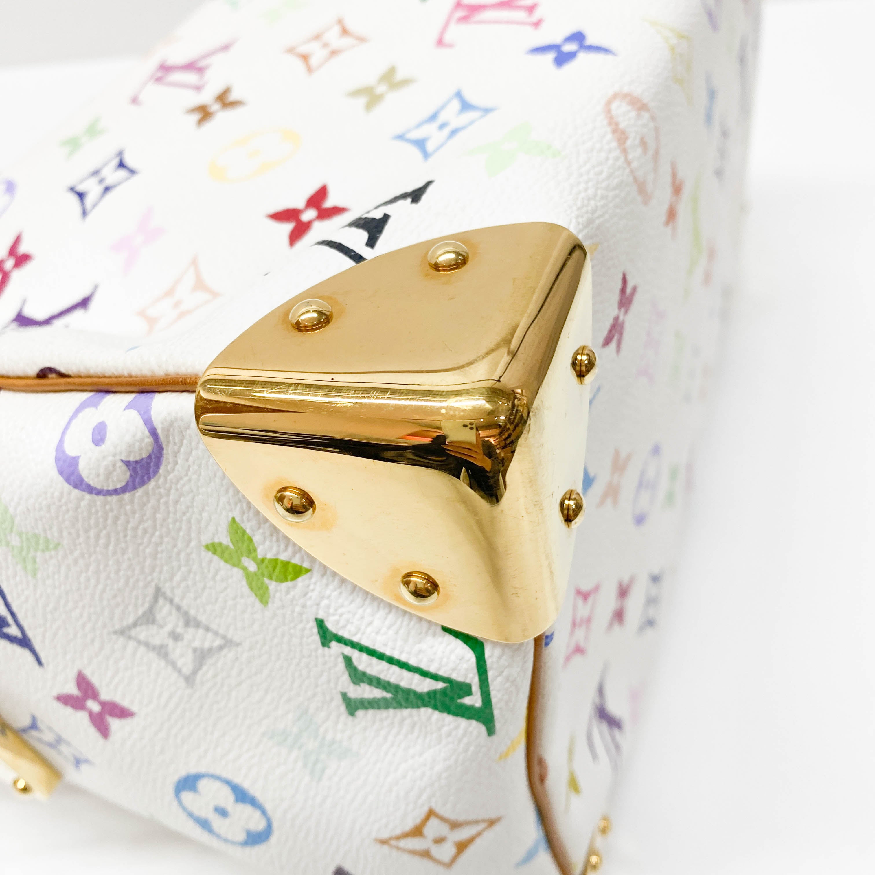 Monogram White Coated Canvas 30 Hand Bag