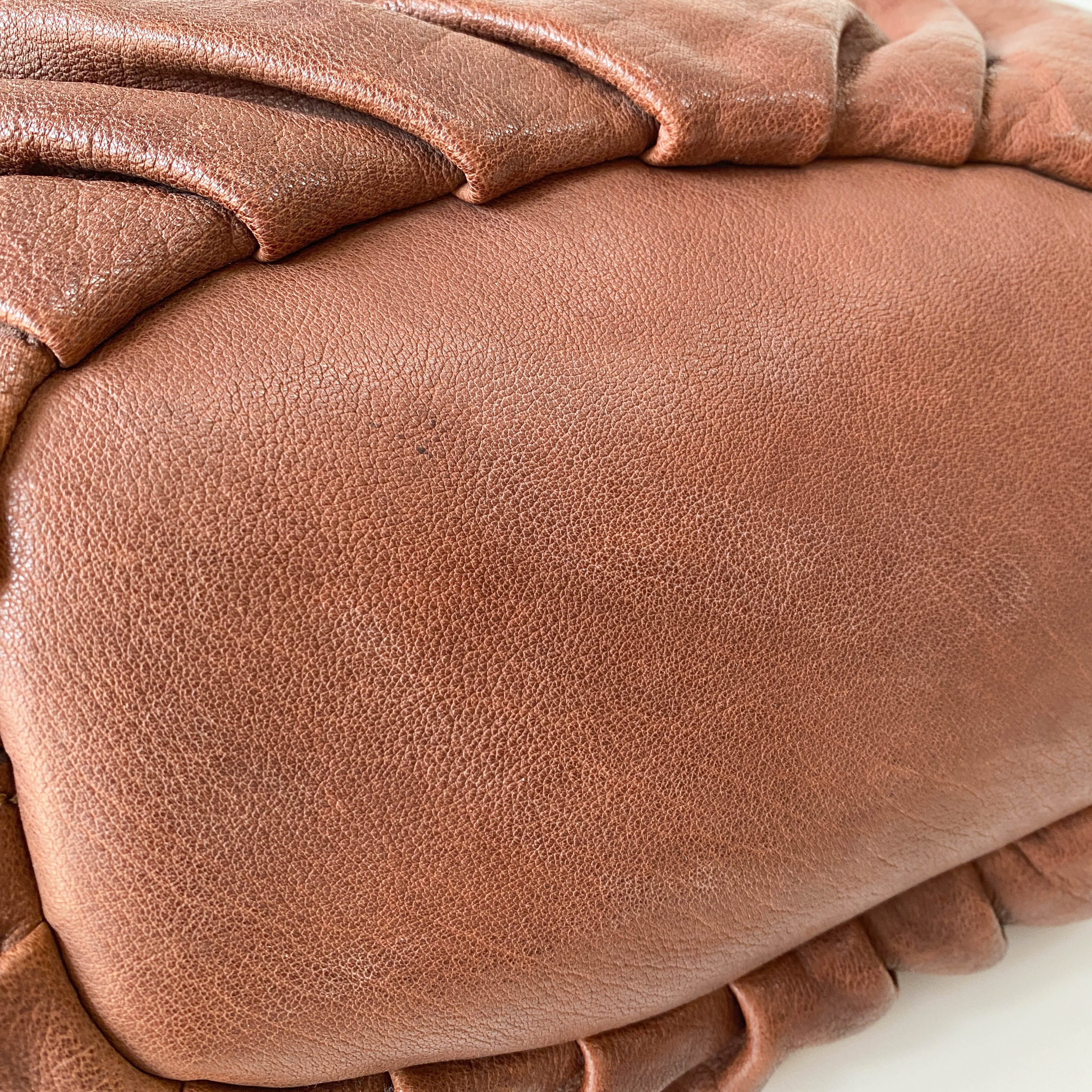 Vintage Brown Leather Tote Bag