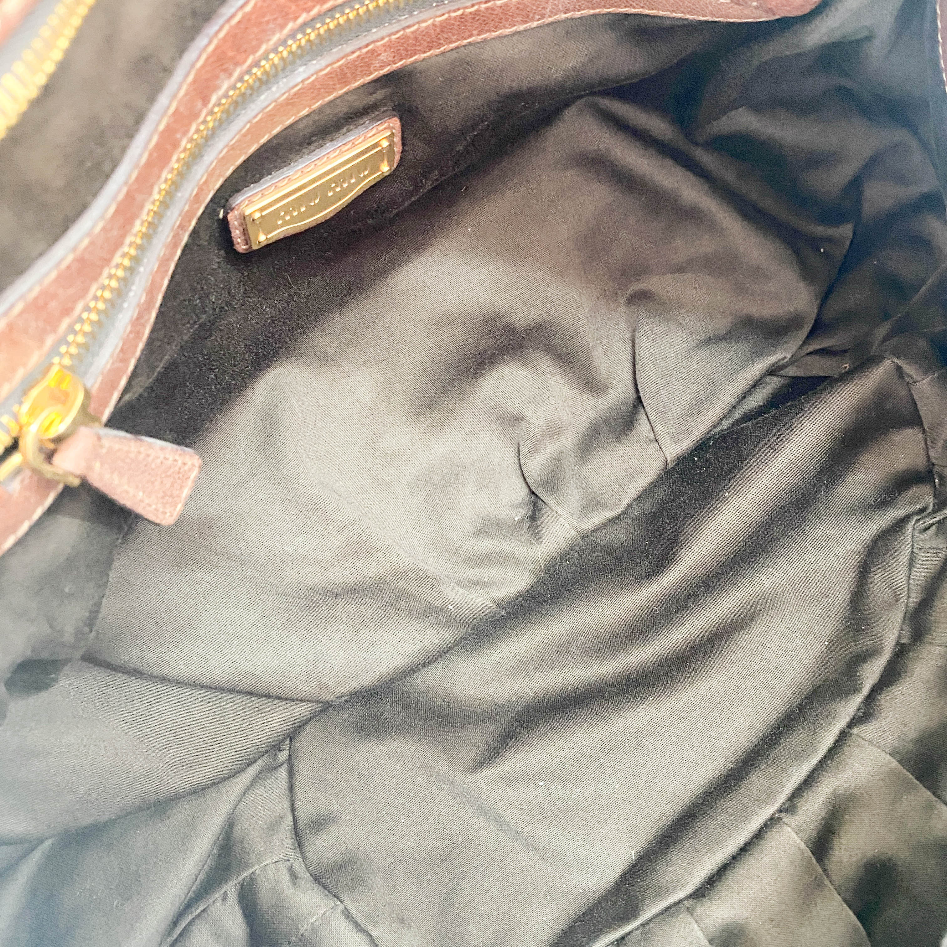 Vintage Brown Leather Tote Bag