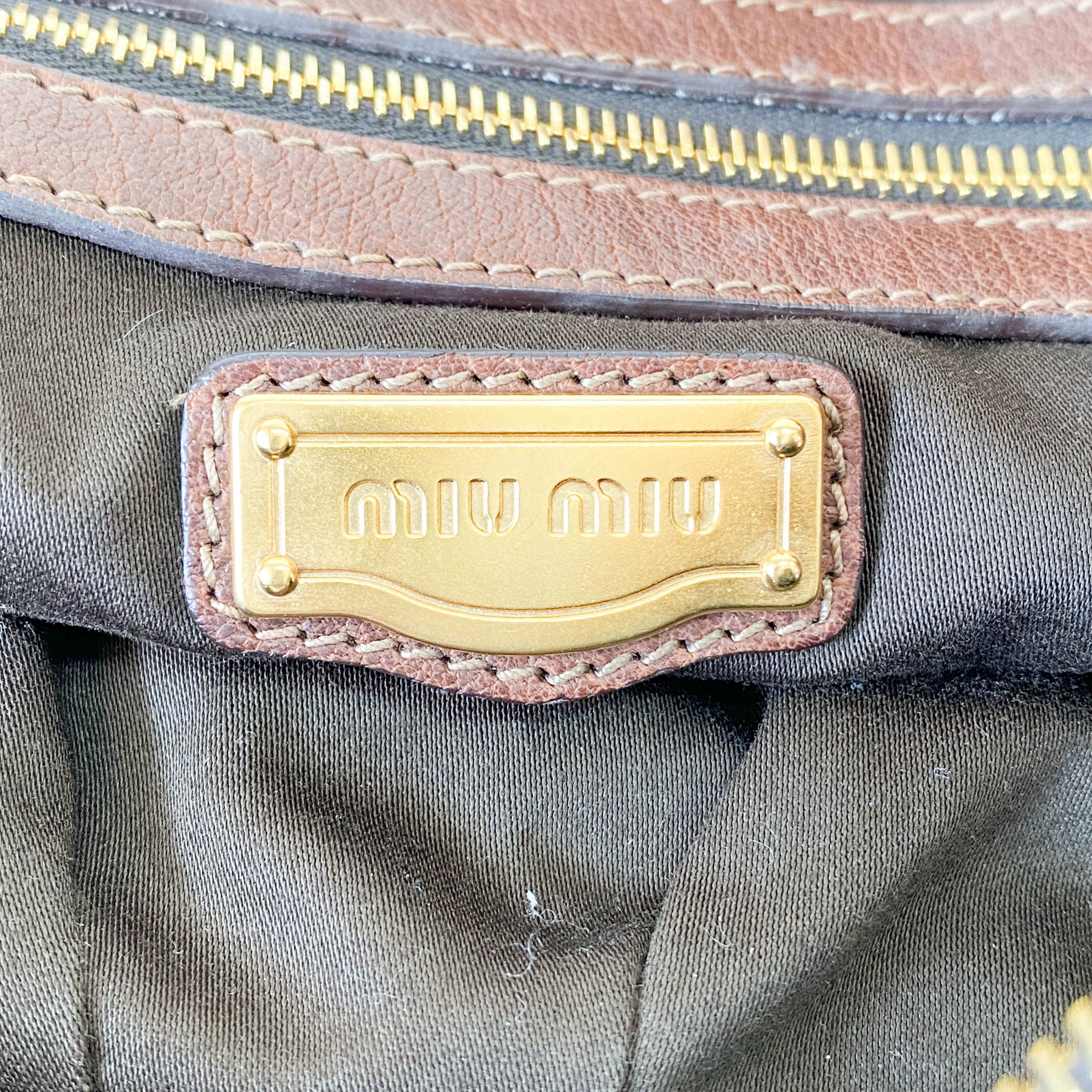 Vintage Brown Leather Tote Bag