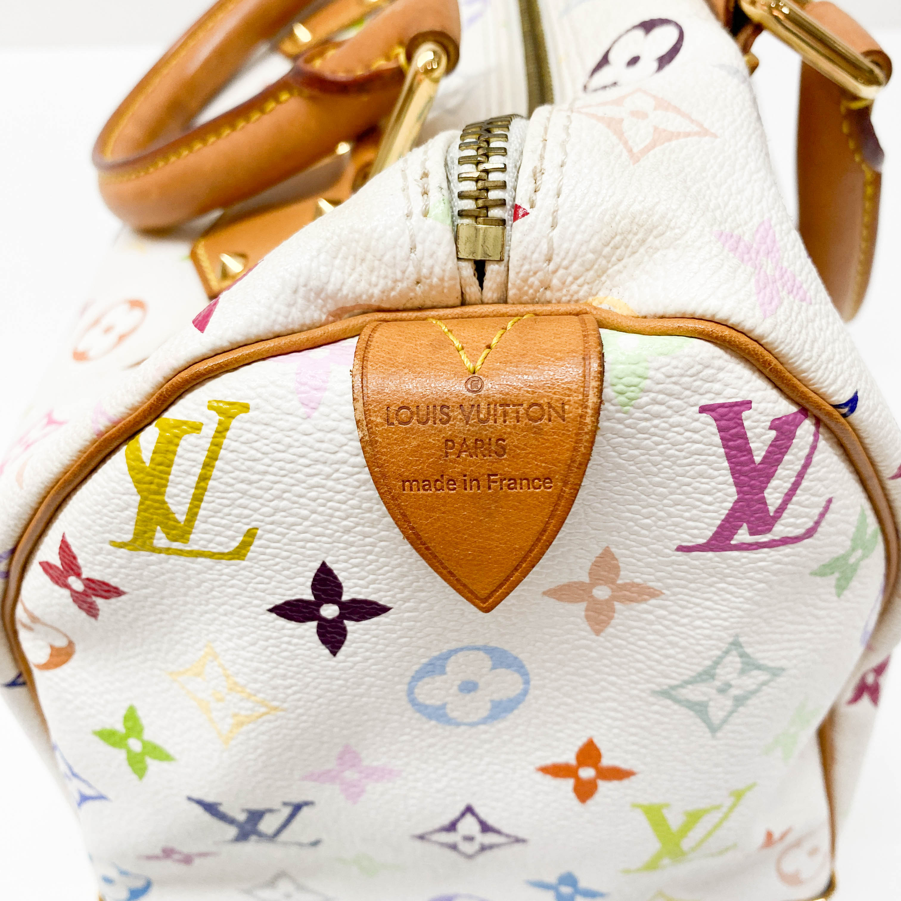 Monogram White Coated Canvas 30 Hand Bag