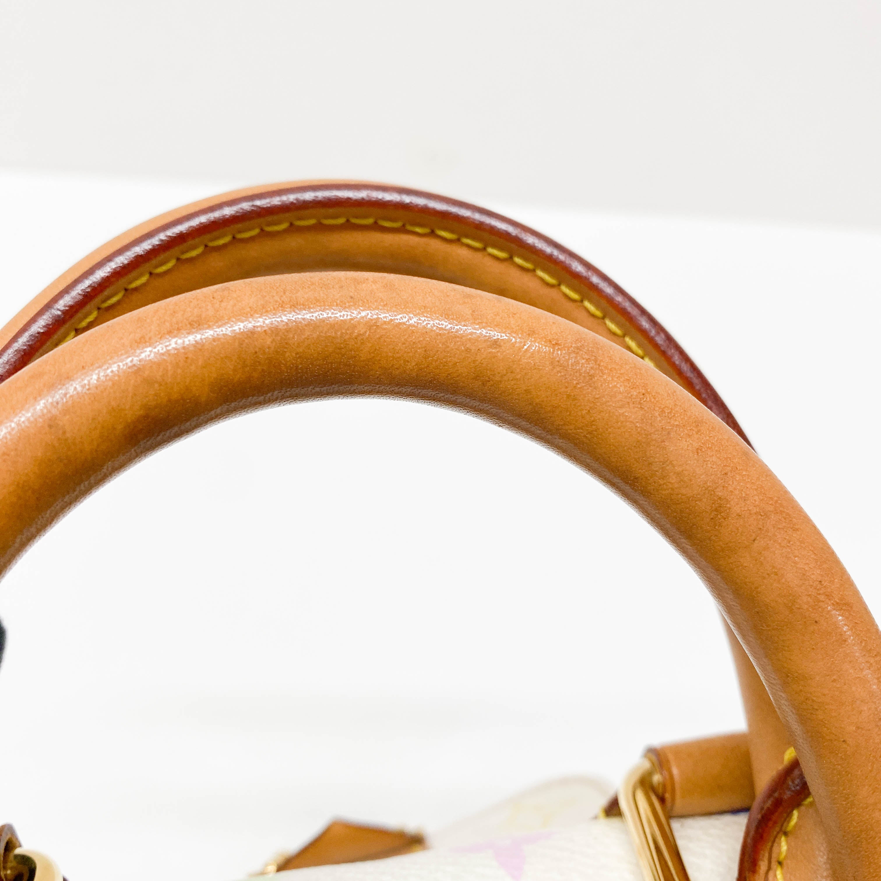 Monogram White Coated Canvas 30 Hand Bag