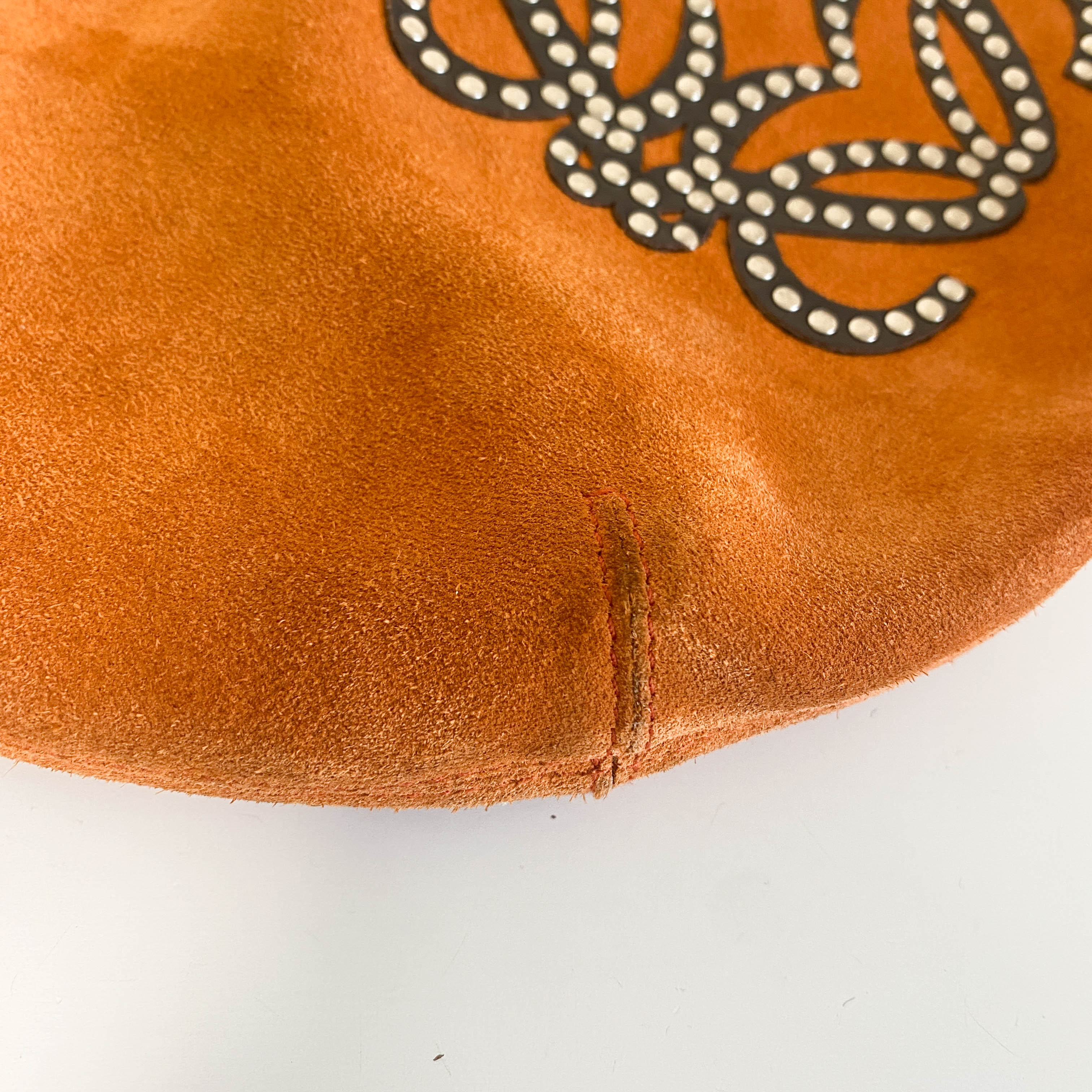 Hobo Suede Shoulder Bag Orange