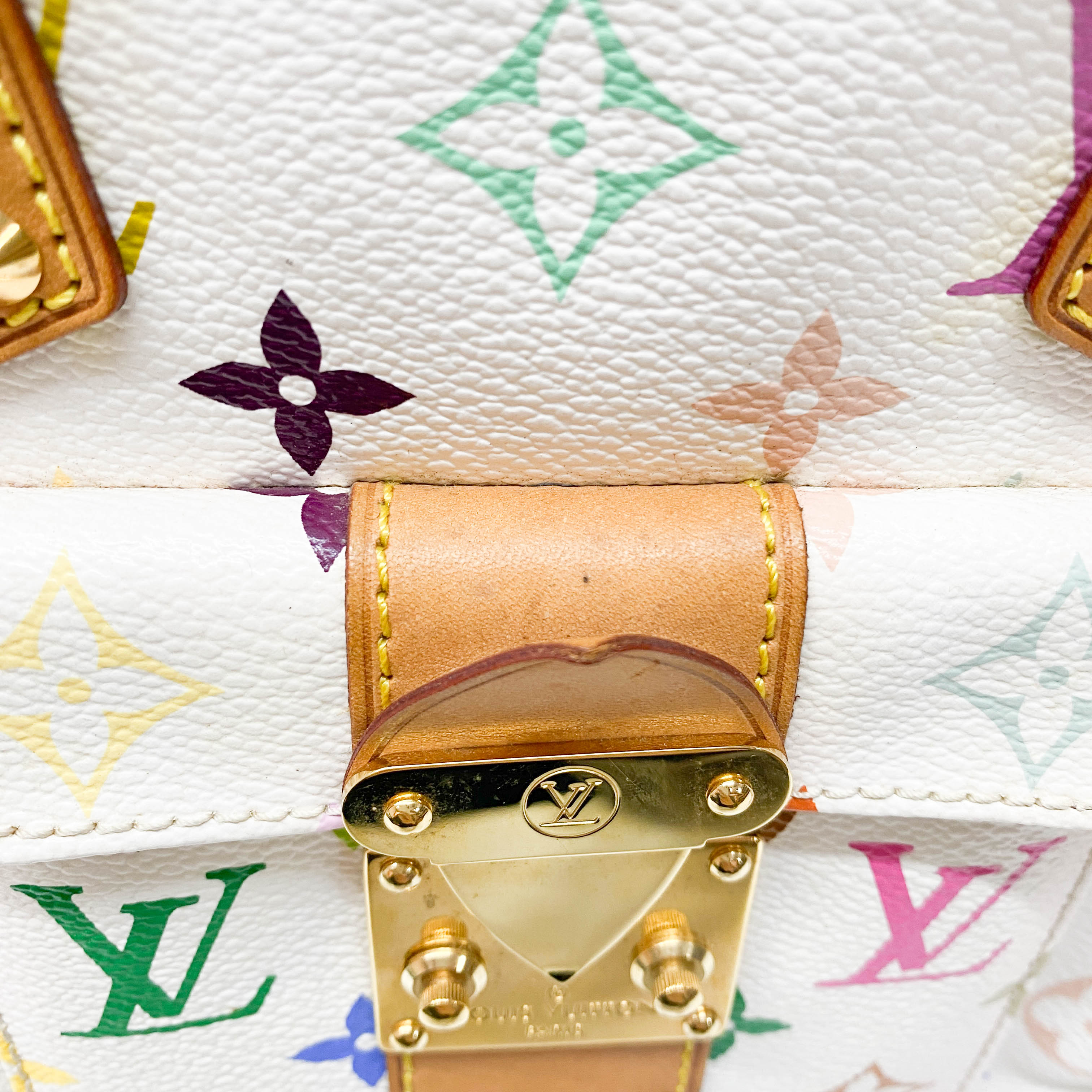 Monogram White Coated Canvas 30 Hand Bag