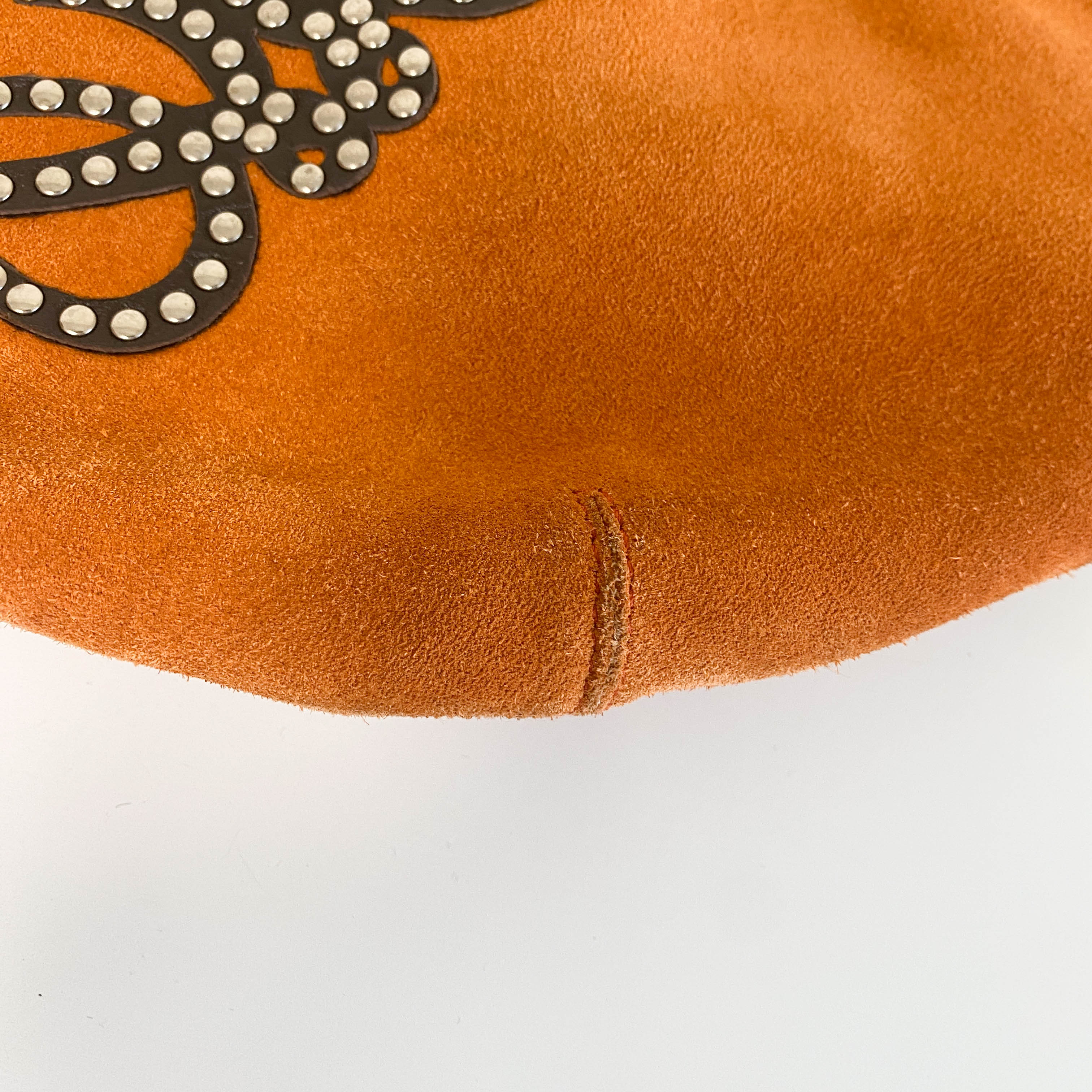 Hobo Suede Shoulder Bag Orange