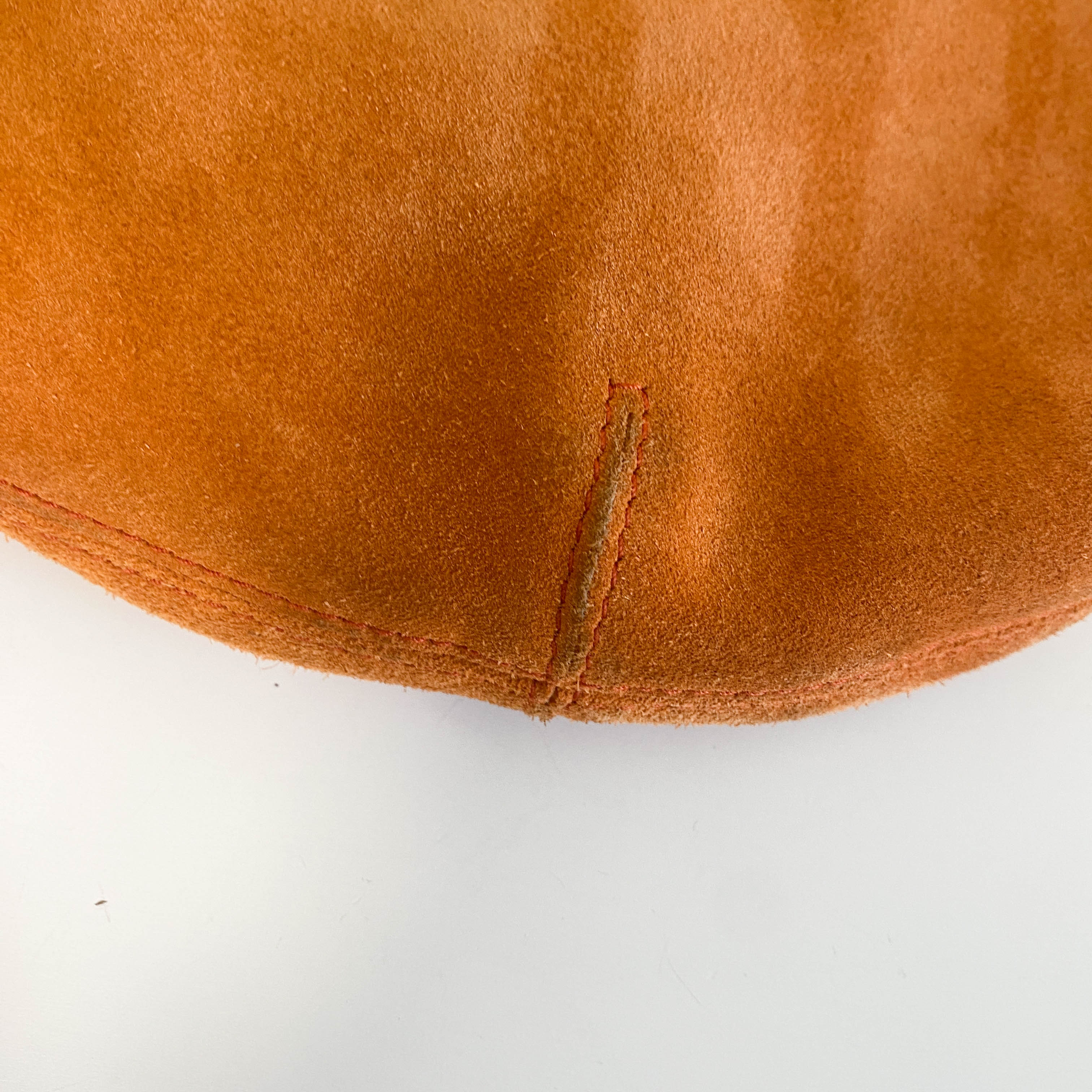 Hobo Suede Shoulder Bag Orange