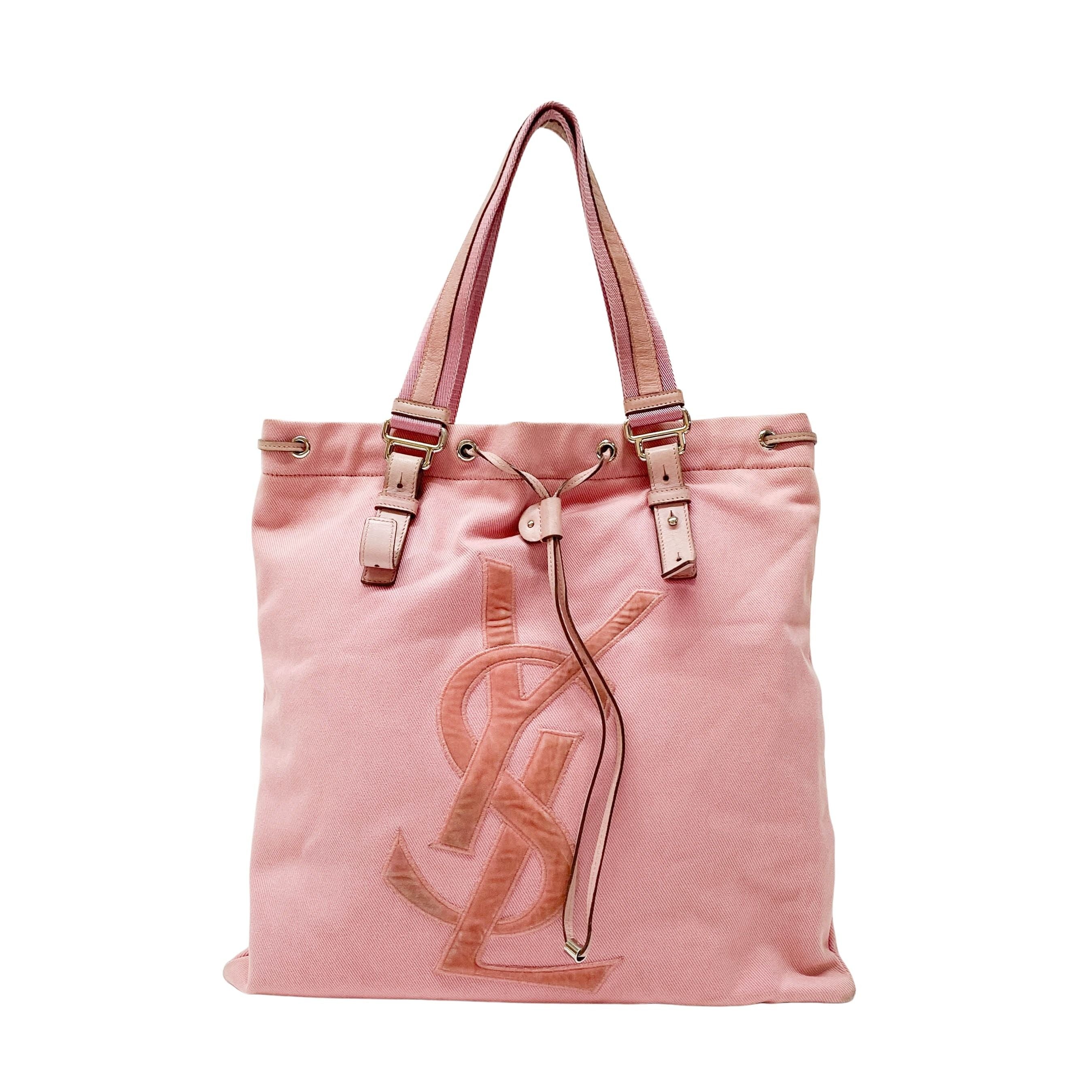 Pink Cotton Tote Bag