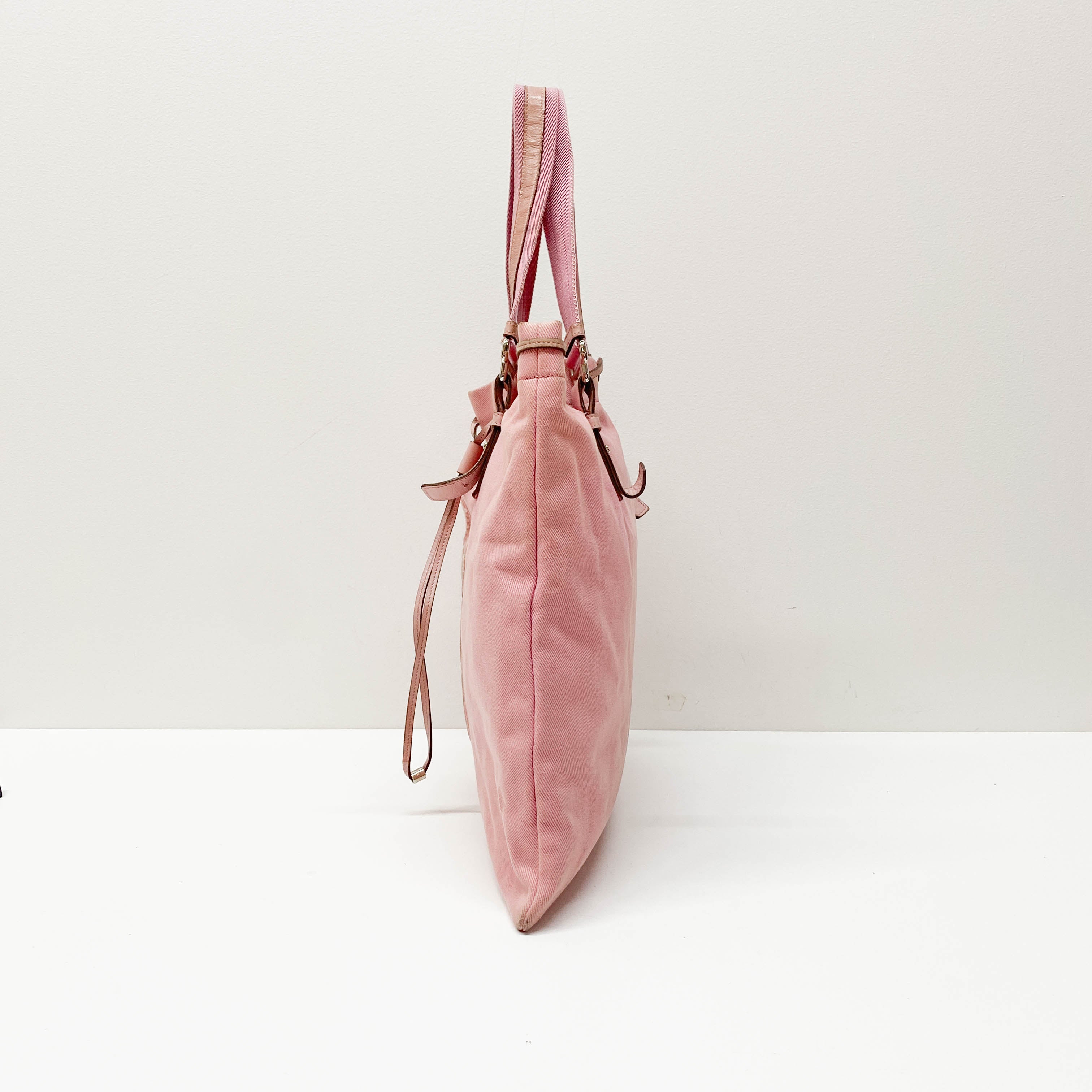 Pink Cotton Tote Bag