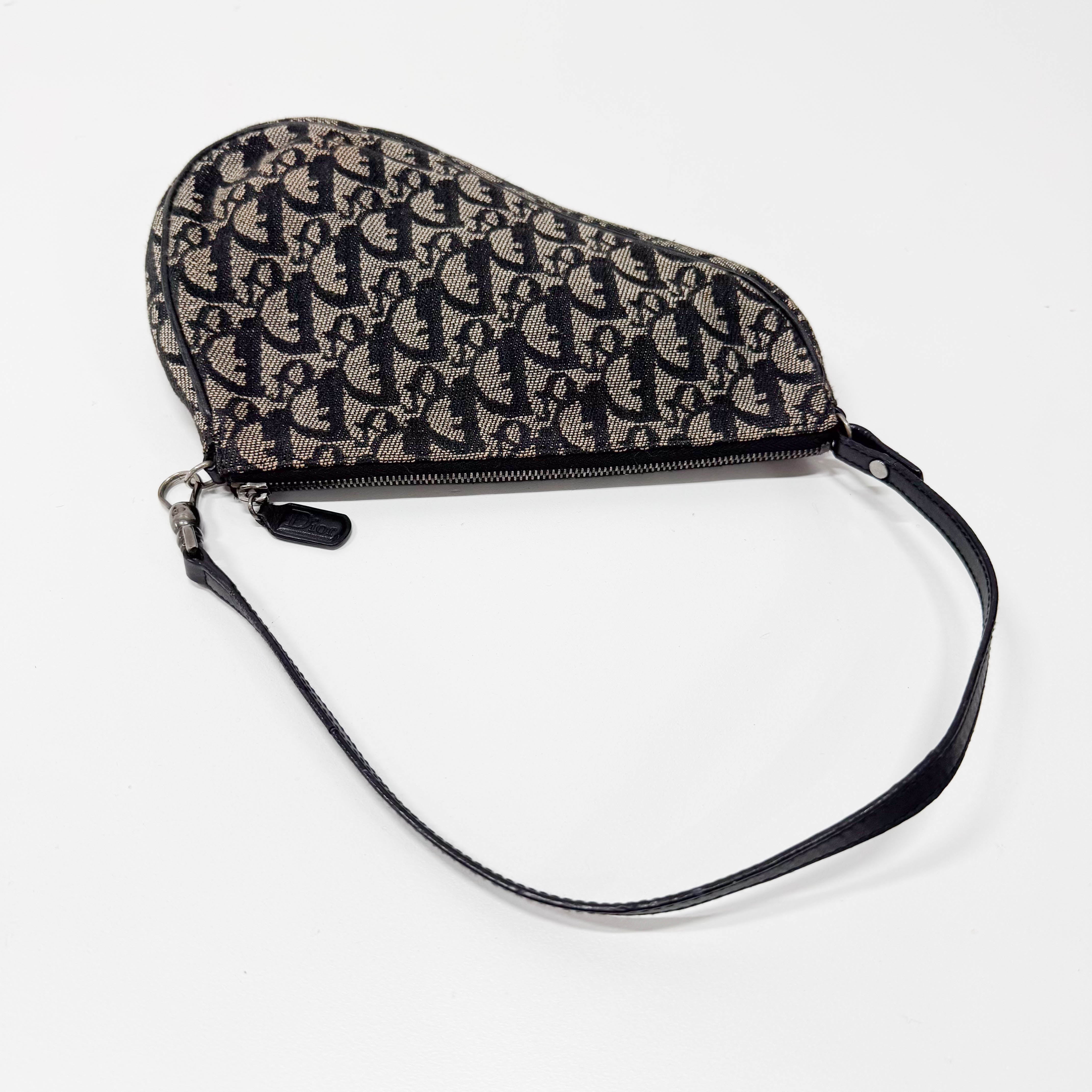 Saddle Trotter Navy Canvas Shoulder Bag