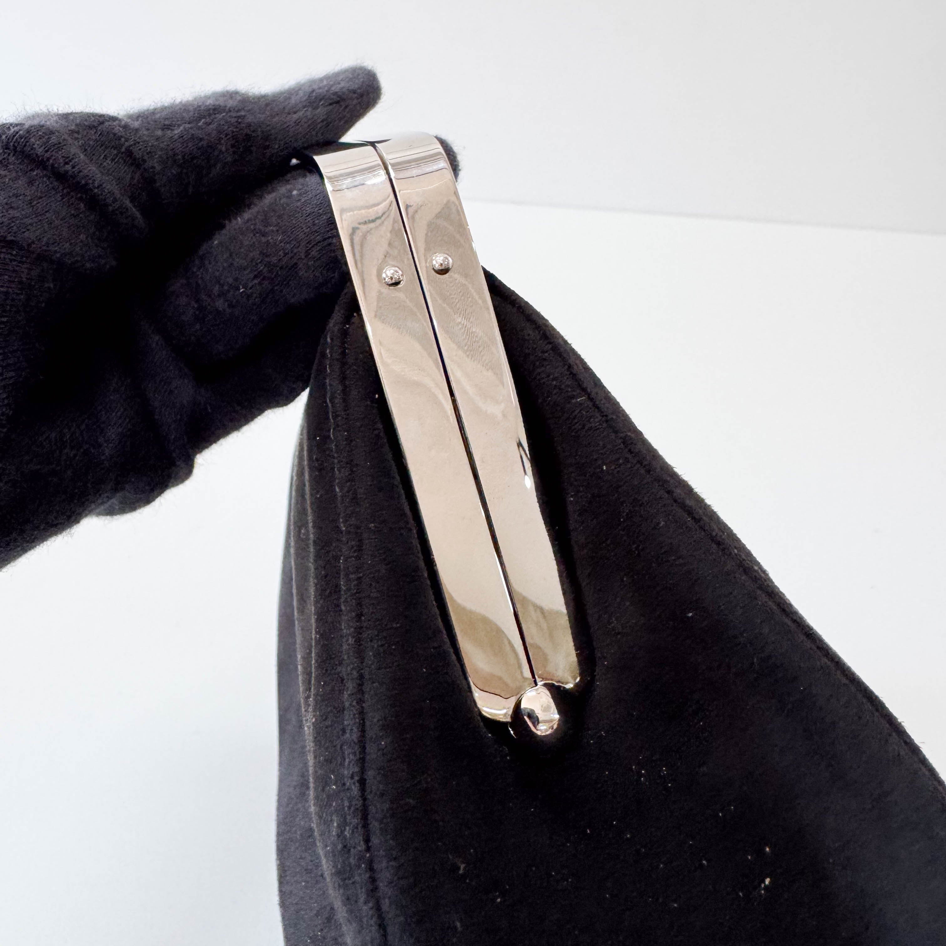 Black Suede Silver Metal Top Handle Bag