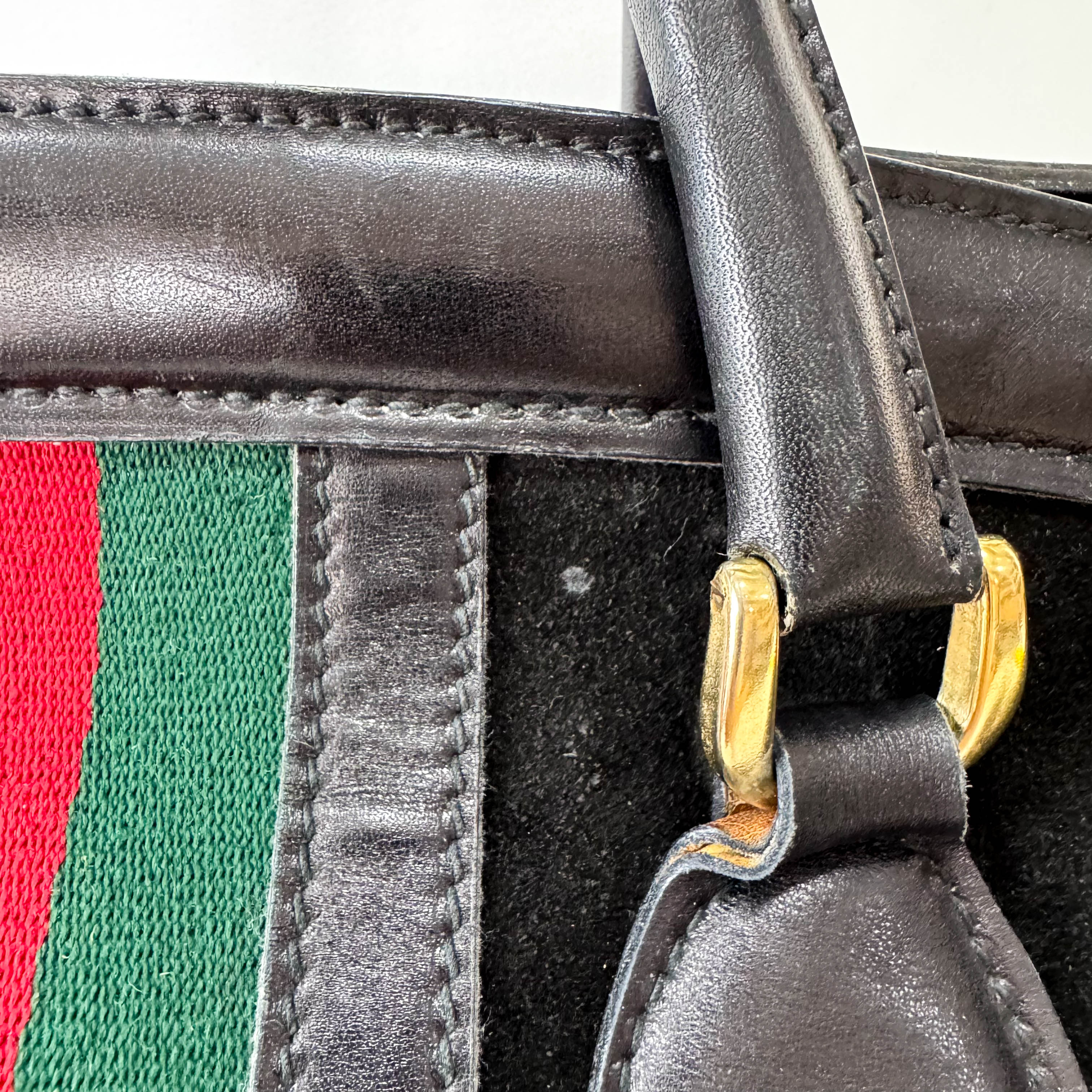 Sherry Black Suede Boston Bag