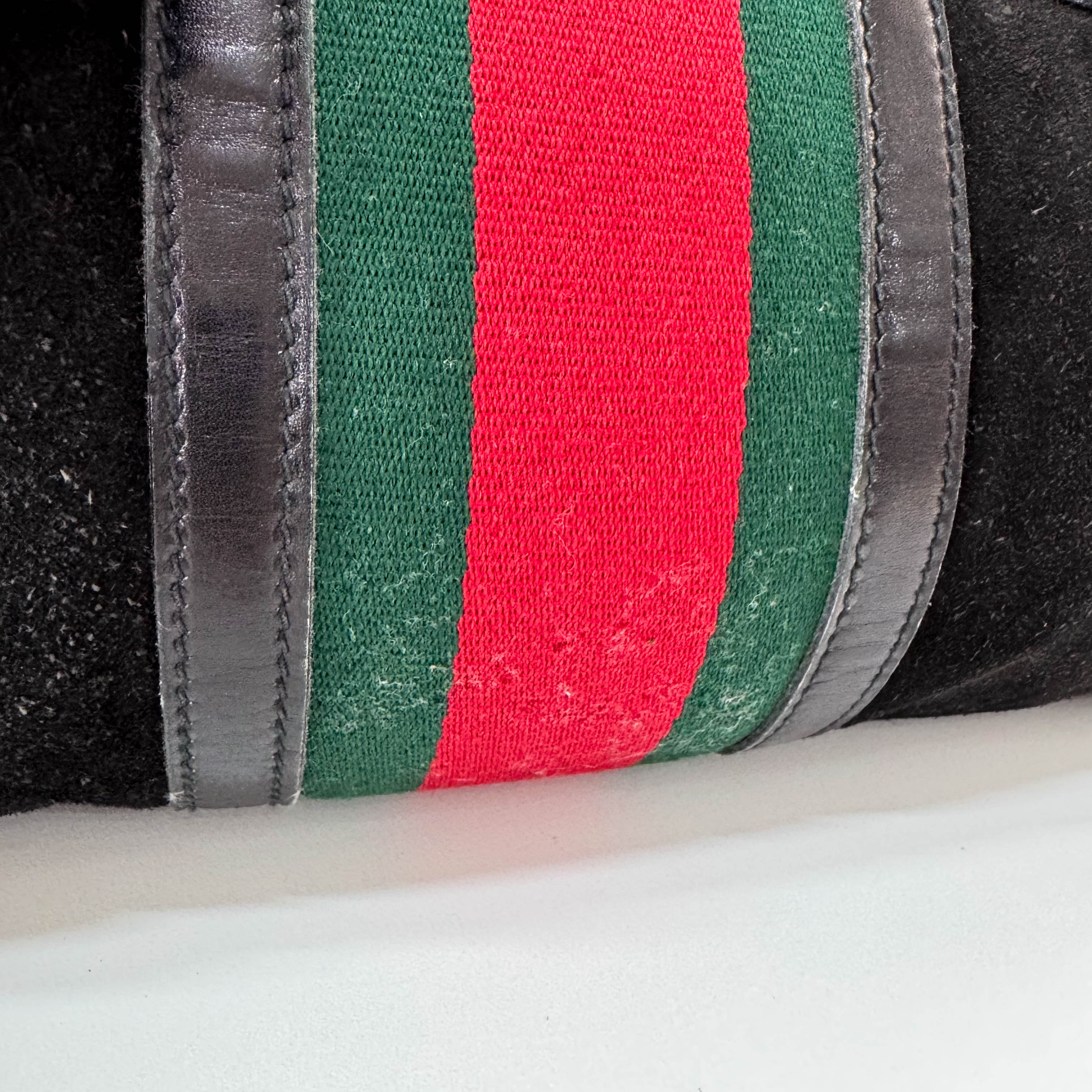 Sherry Black Suede Boston Bag