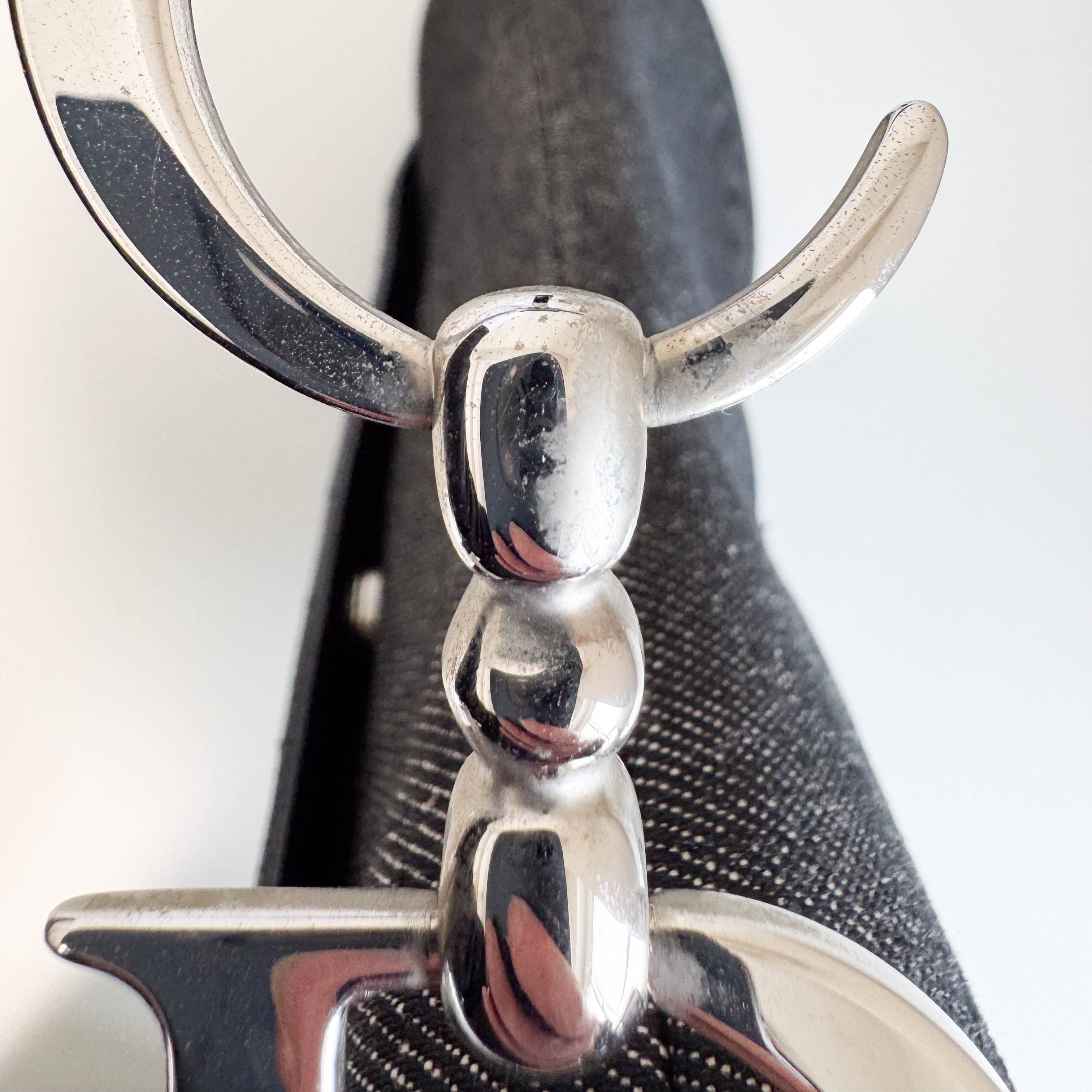 Cadillac Saddle Black Denim Shoulder Bag 2001